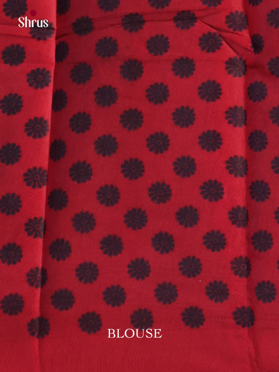 Blue & Red- Art Modal Saree