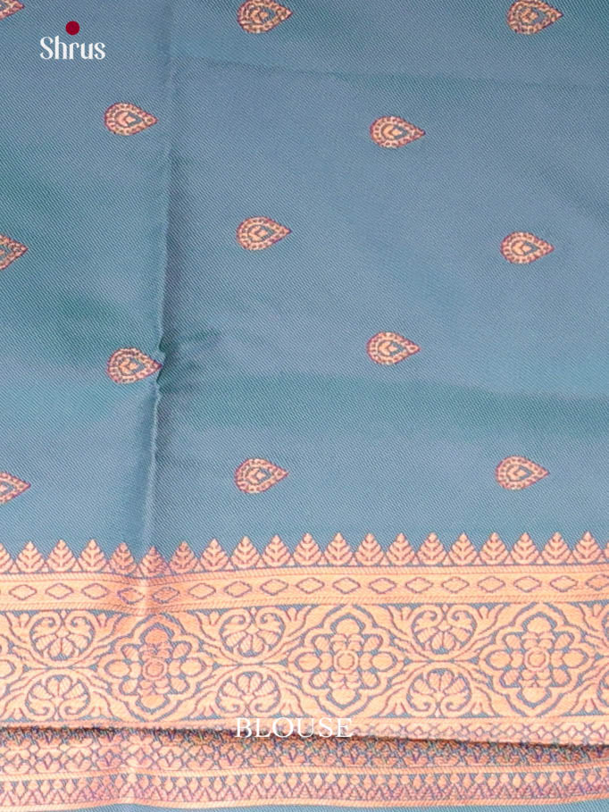 Purple & Green- Semi Softsilk Saree