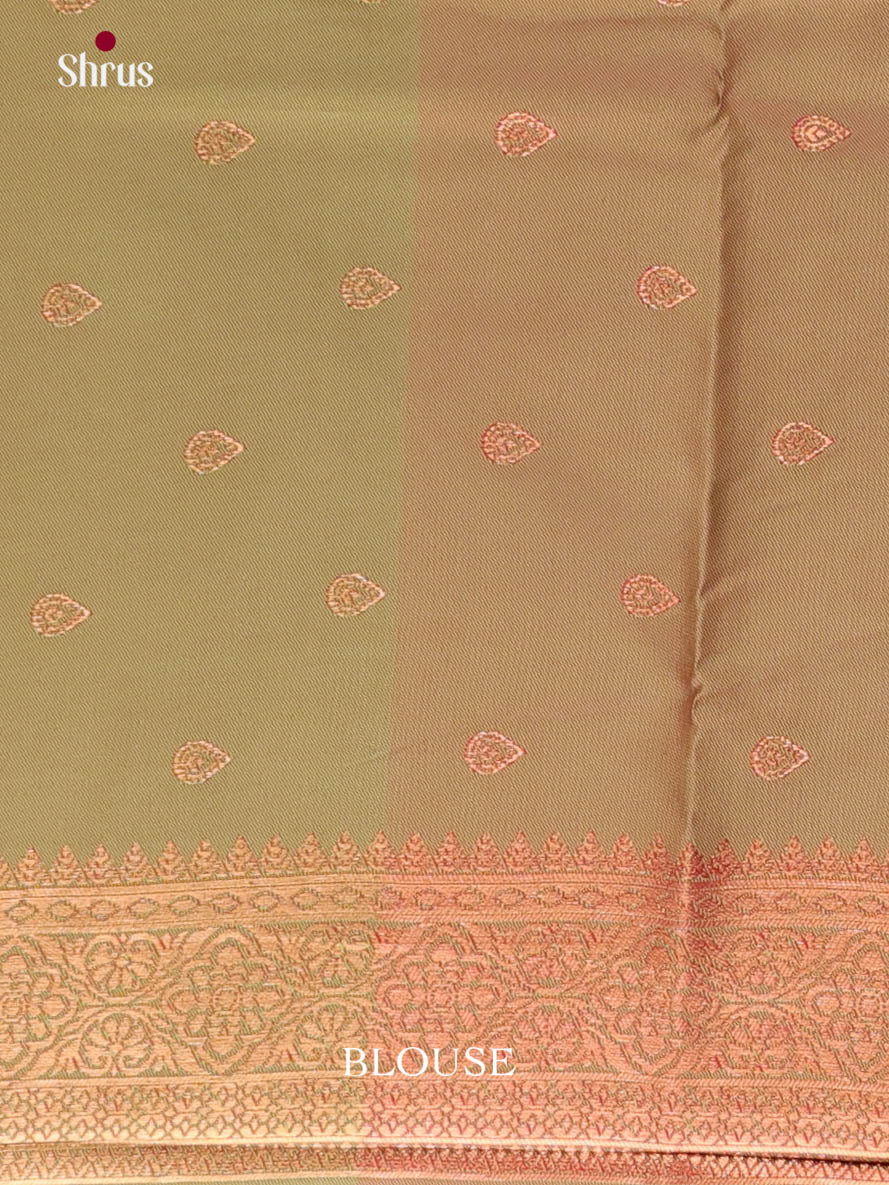 Pink & Green - Semi Softsilk Saree