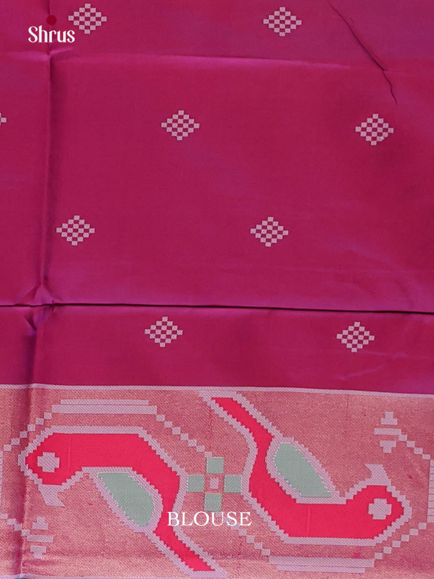 blue & Purple - Semi Softsilk Saree