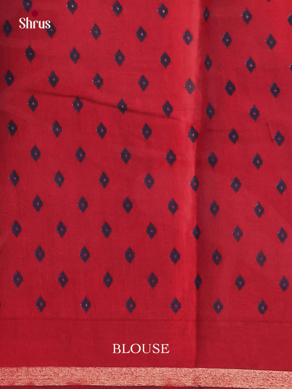 Blue & Red - Art Modal Saree