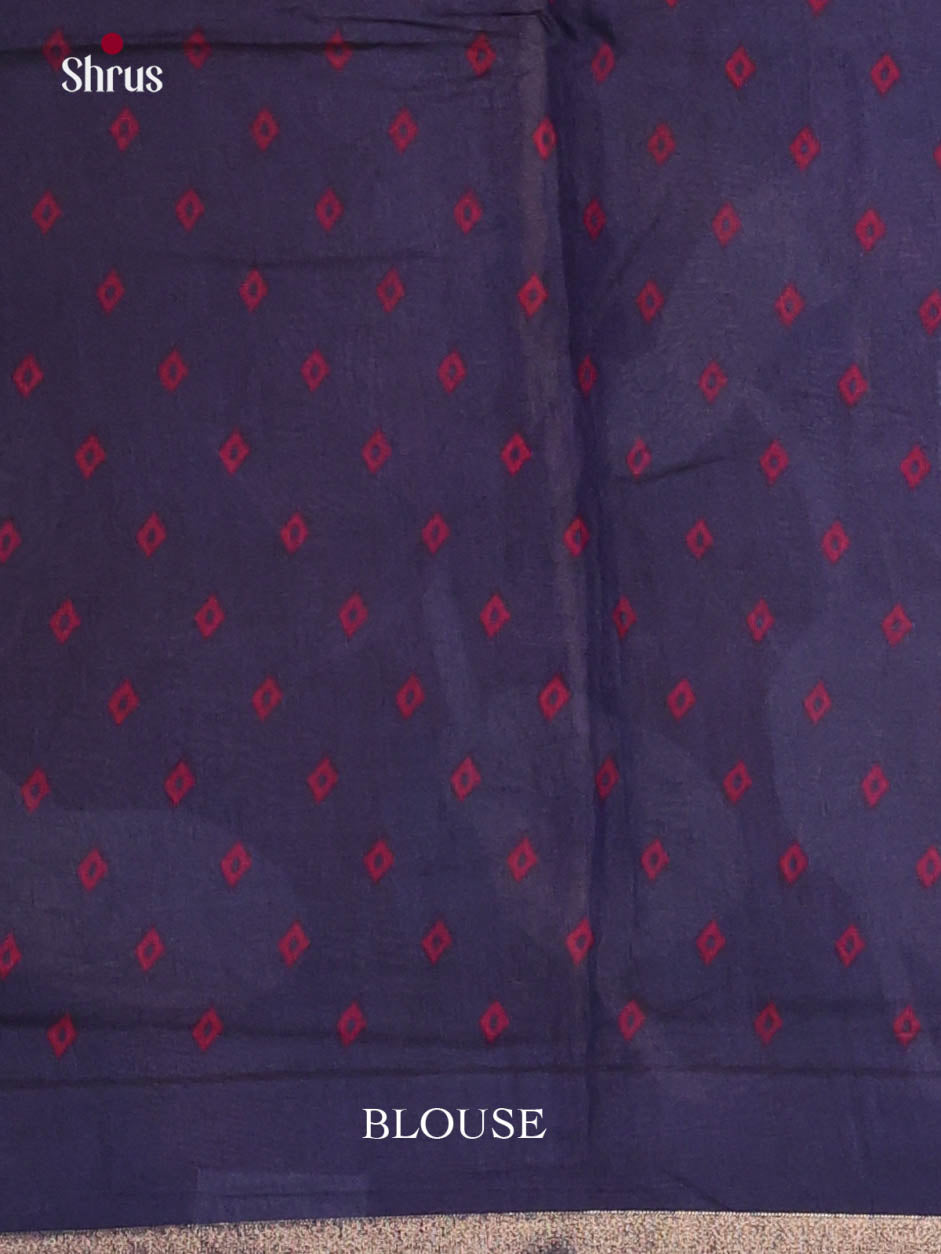 Maroon & Blue - Art Modal Saree - Shop on Shrus.com