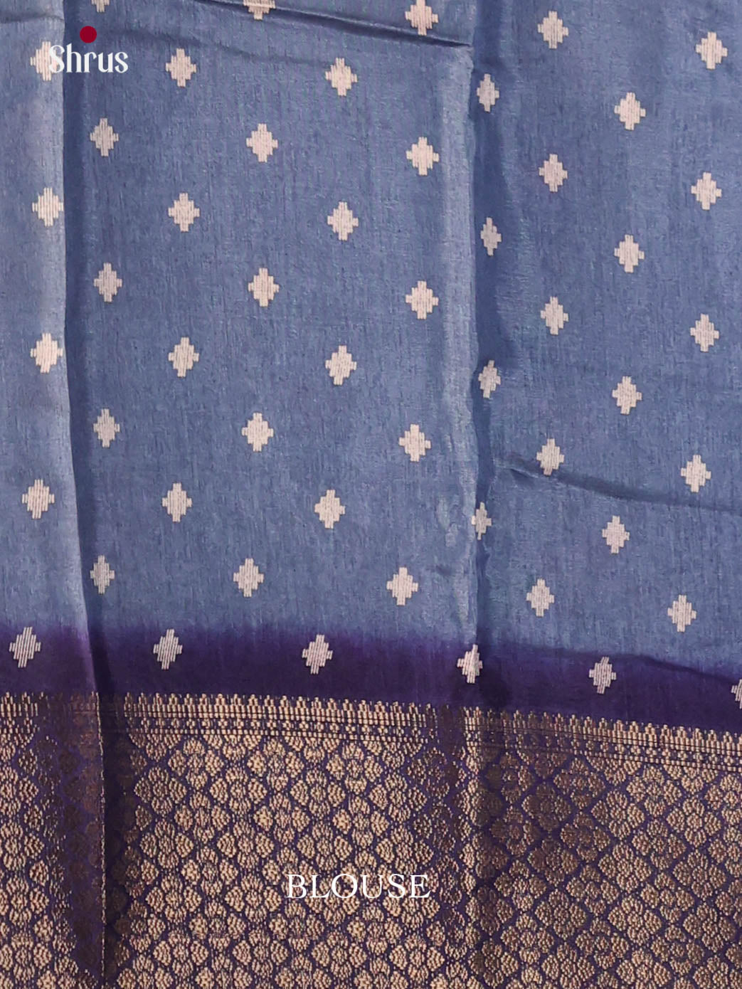Light & Dark Blue - Semi Crepe Saree - Shop on Shrus.com