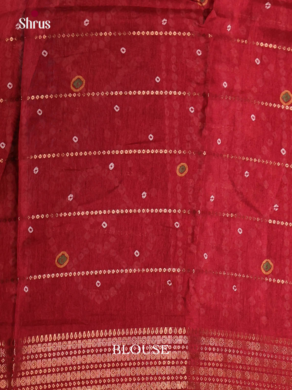 Red - Semi Crepe Saree - Shop on Shrus.com