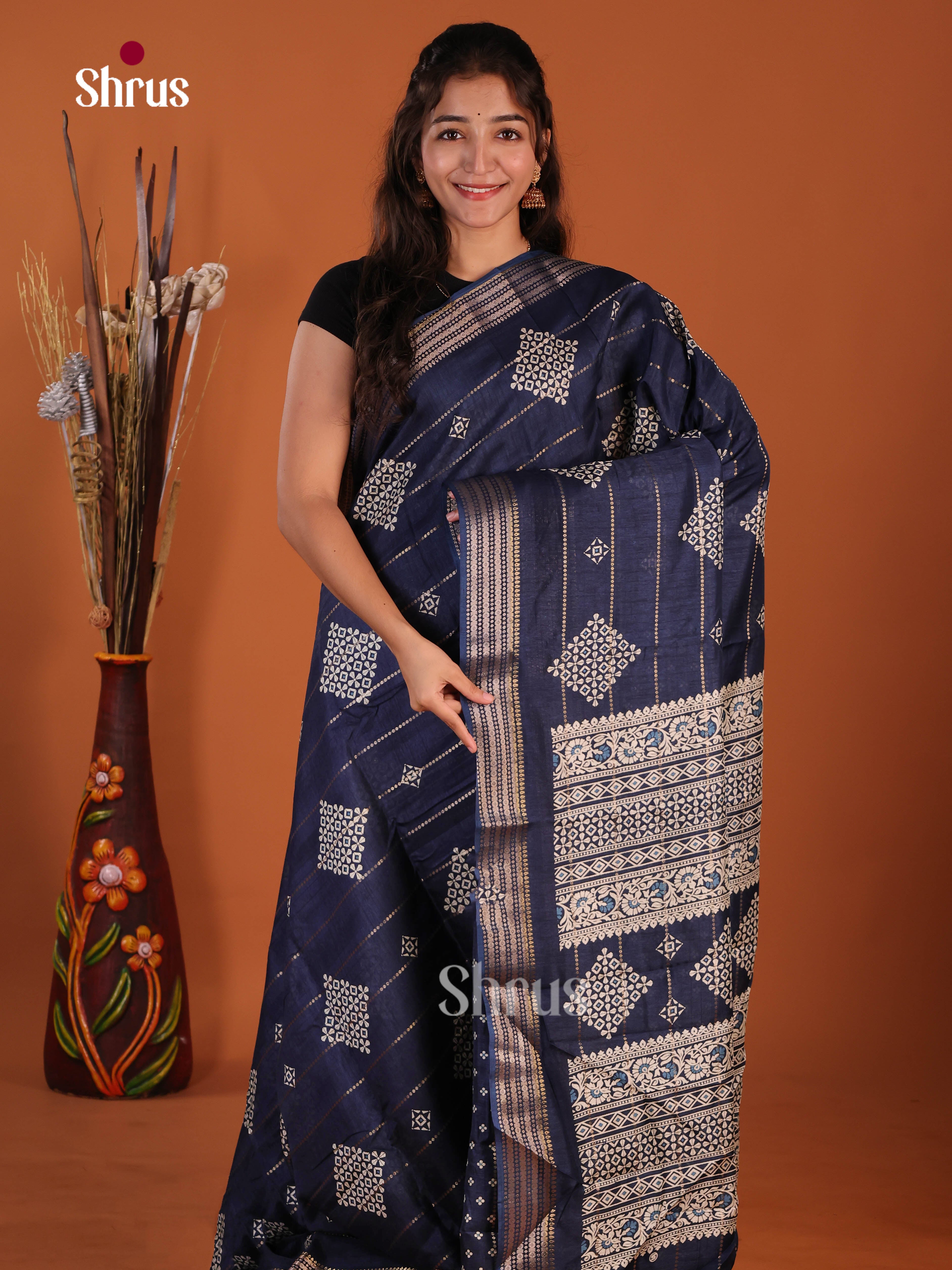 DJS09184 - Semi Crepe Saree - Shop on Shrus.com
