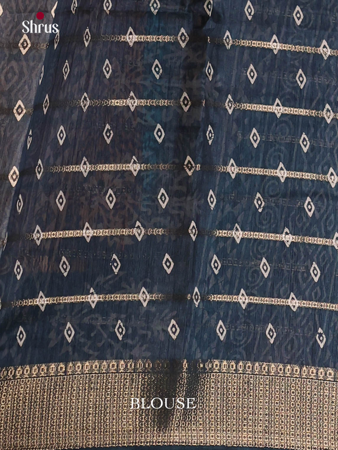 Blue - Semi Crepe Saree