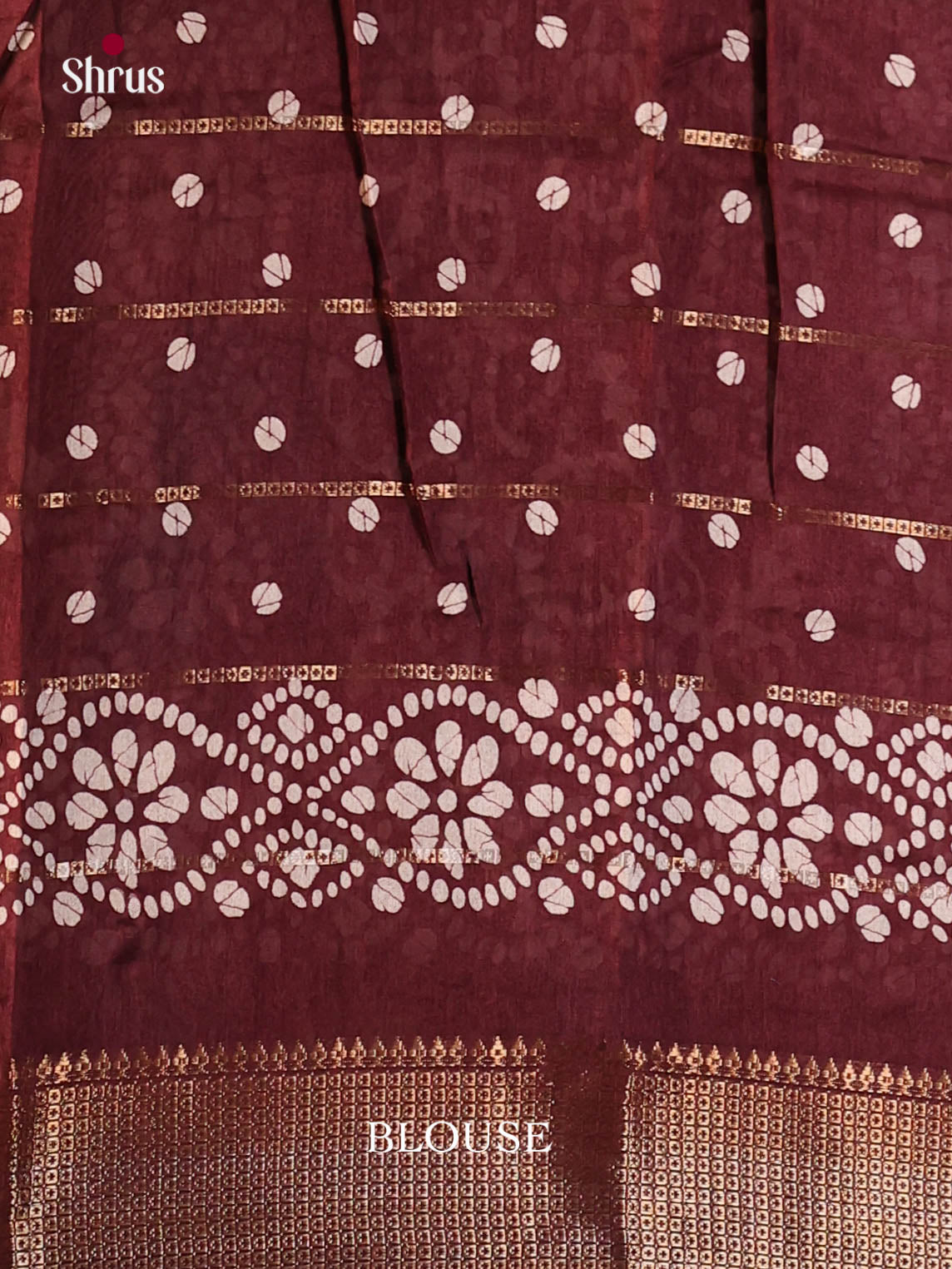Maroon - Semi Crepe Saree