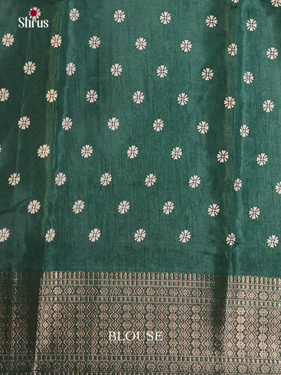 Green - Semi Crepe Saree - Shop on Shrus.com