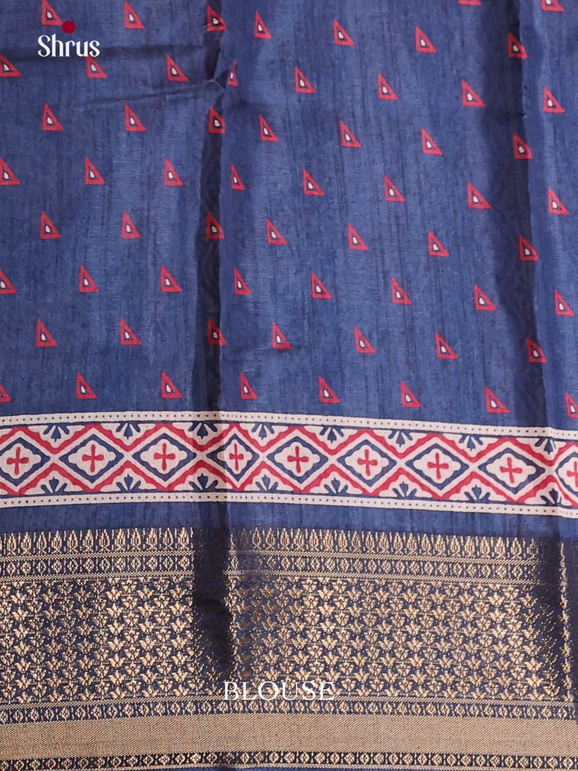 Blue- Semi Crepe Saree