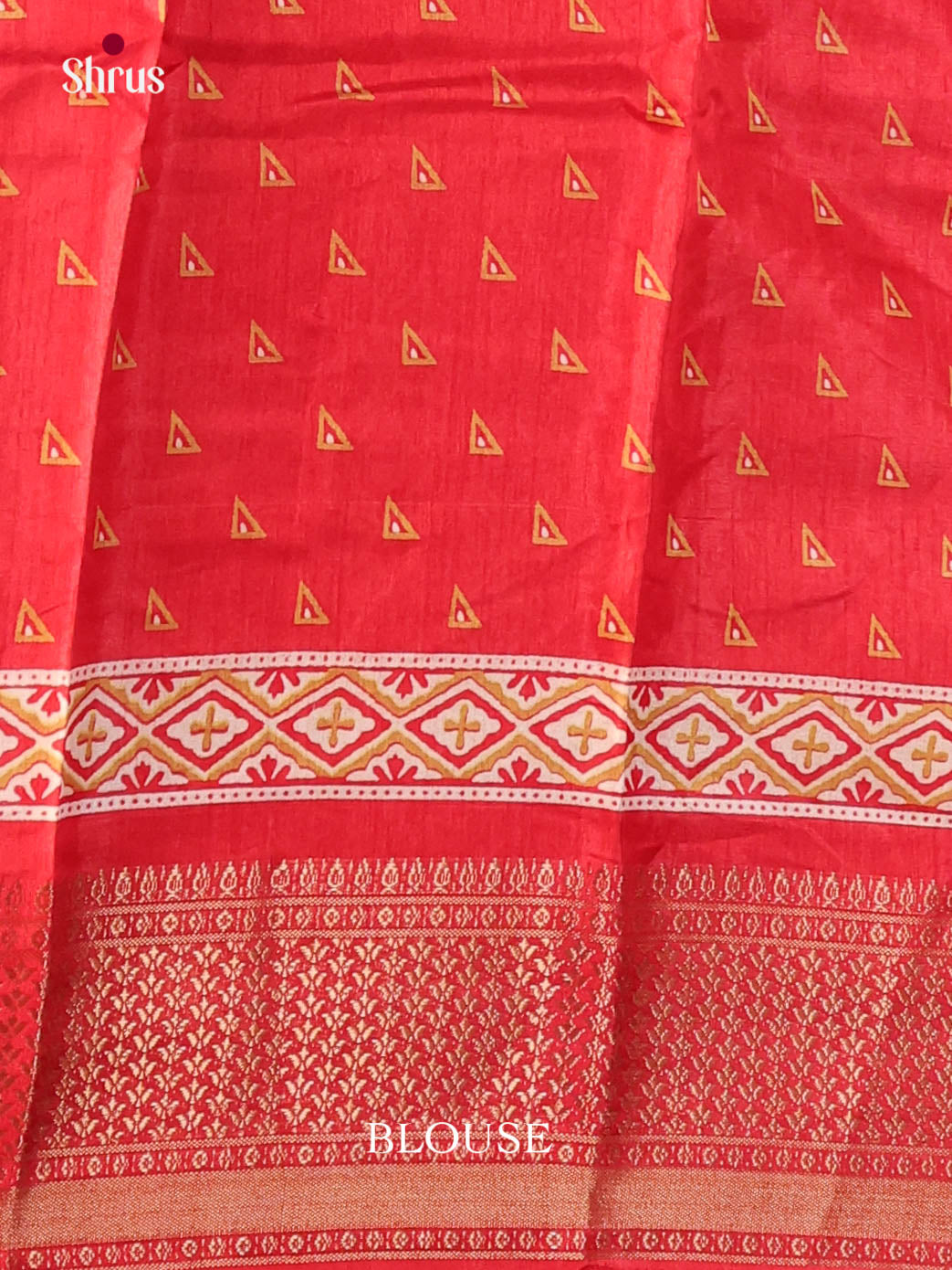 Red - Semi Crepe Saree - Shop on Shrus.com