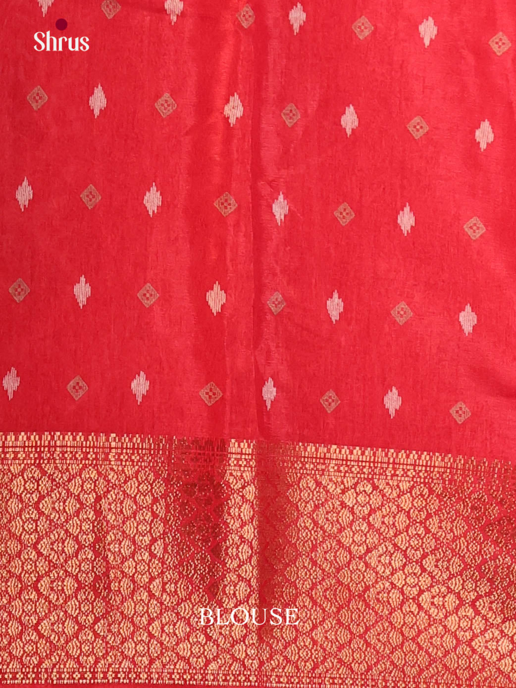 Red - Semi Crepe Saree