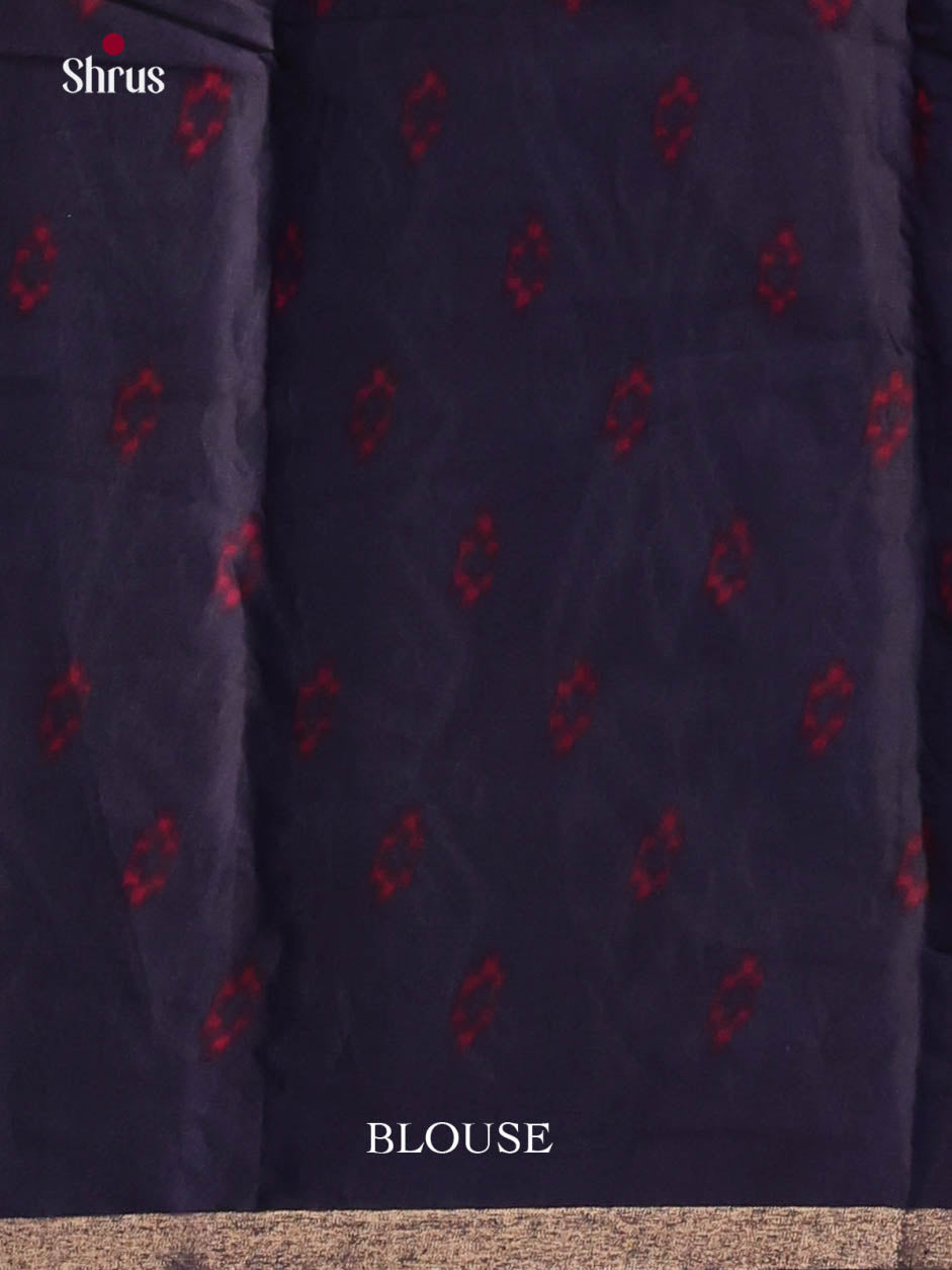 Maroon & Blue - Art Modal Saree - Shop on Shrus.com