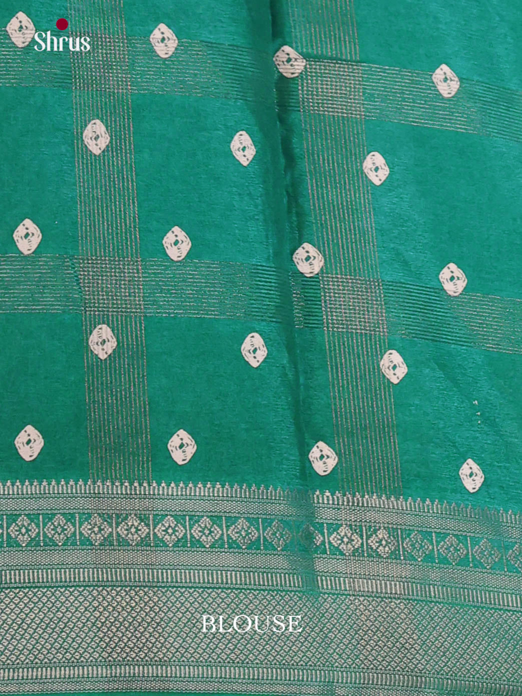 Green - Semi Crepe Saree - Shop on Shrus.com