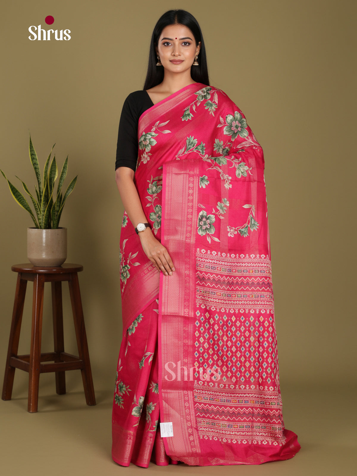DJS10008 - Semi Crepe Saree - Shop on Shrus.com