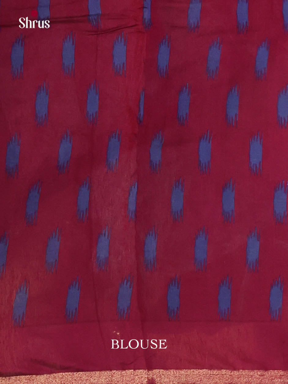 Blue & Maroon - Art Modal Saree