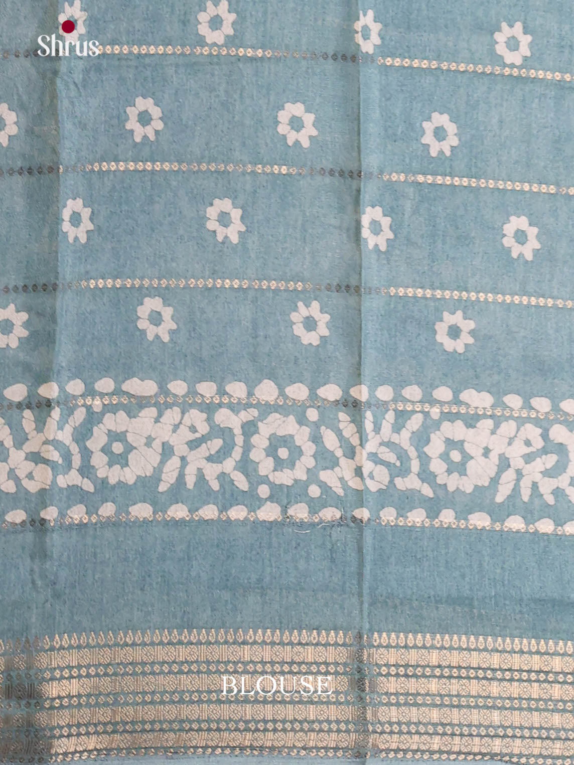 Blue - Semi Crepe Saree