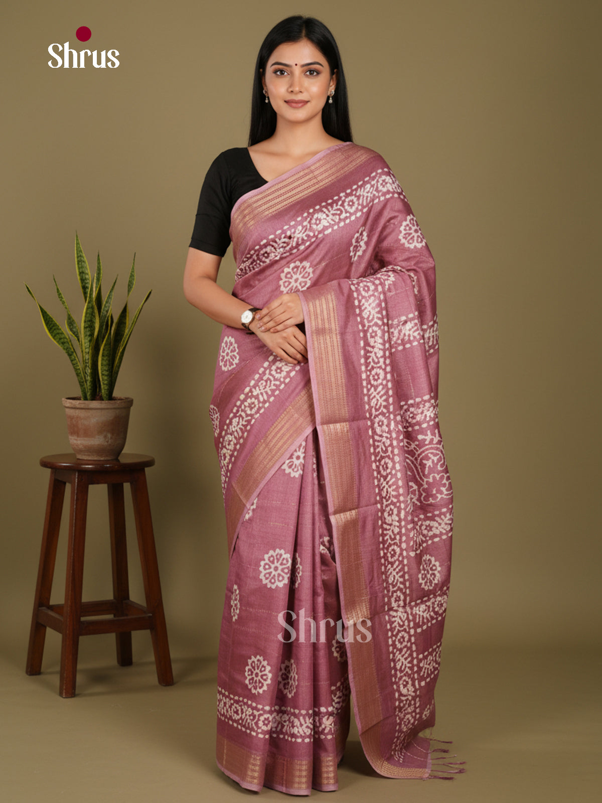 DJS10021 - Semi Crepe Saree - Shop on Shrus.com