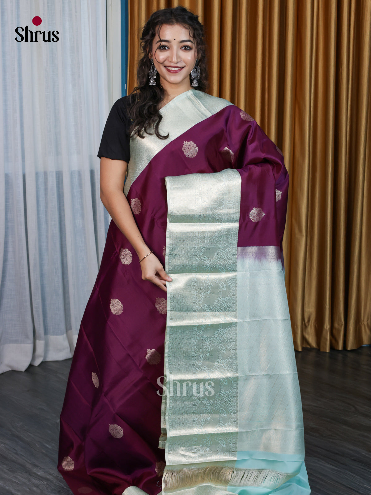 DJS10027 - Kanchipuram-halfpure Saree