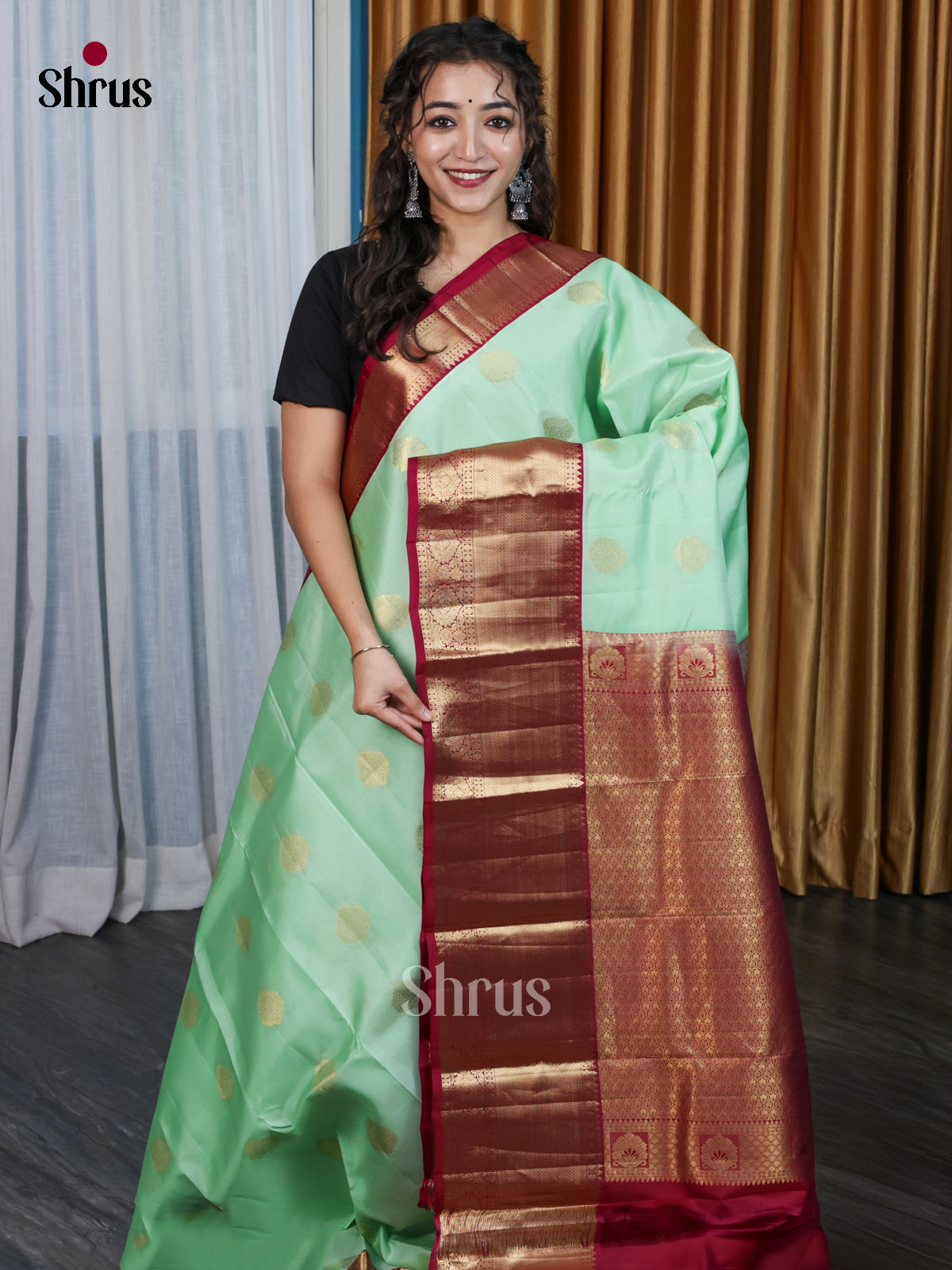 DJS10030 - Kanchipuram-halfpure Saree