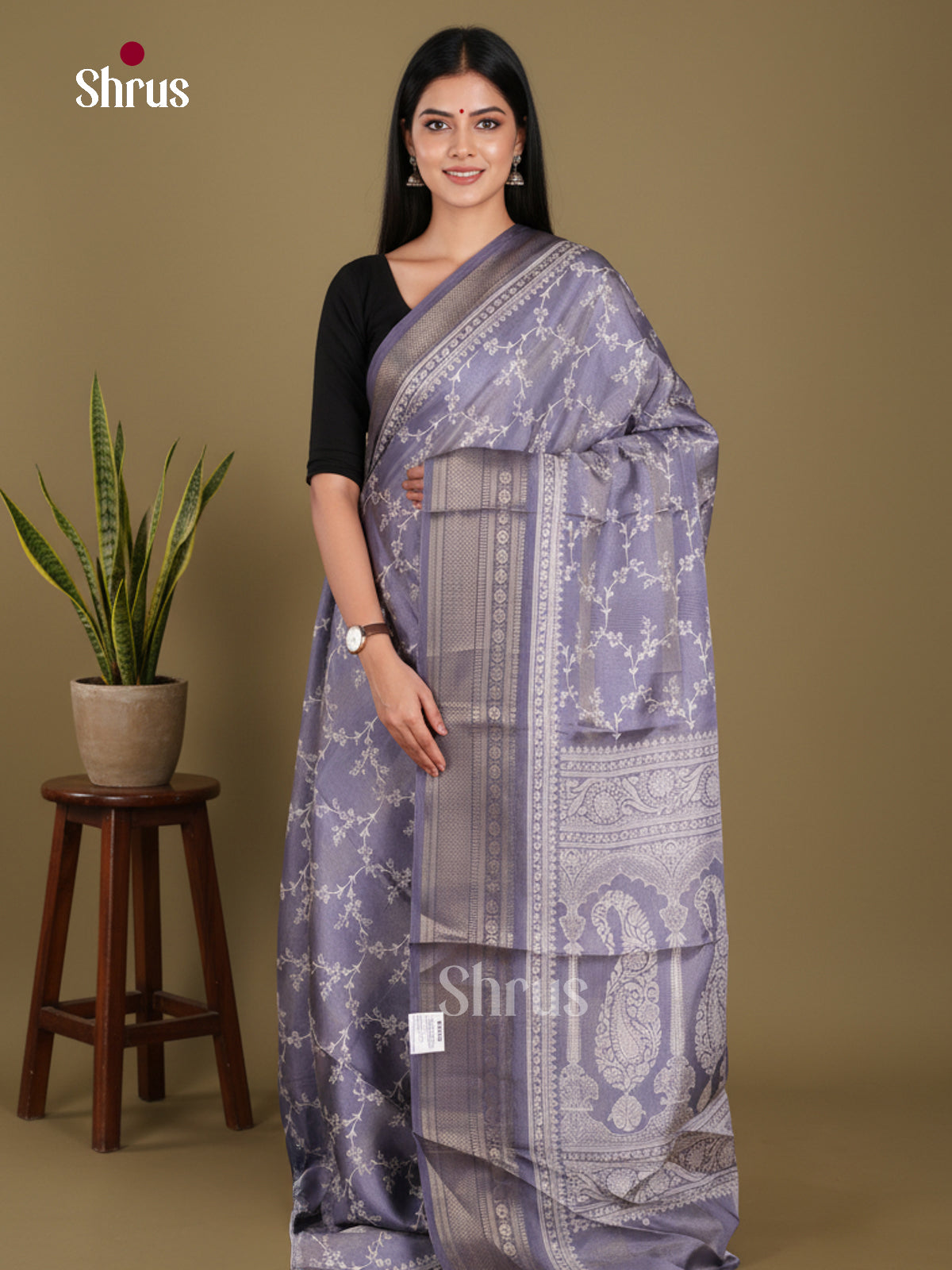 DJS10522 - Semi Crepe Saree - Shop on Shrus.com