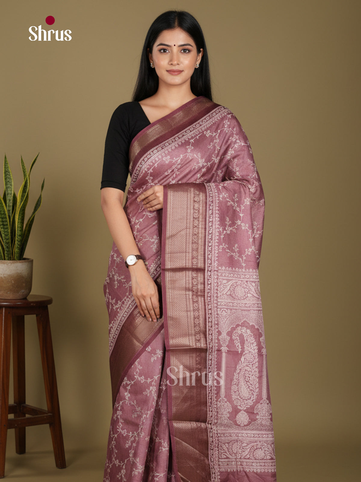 DJS10530 - Semi Crepe Saree - Shop on Shrus.com