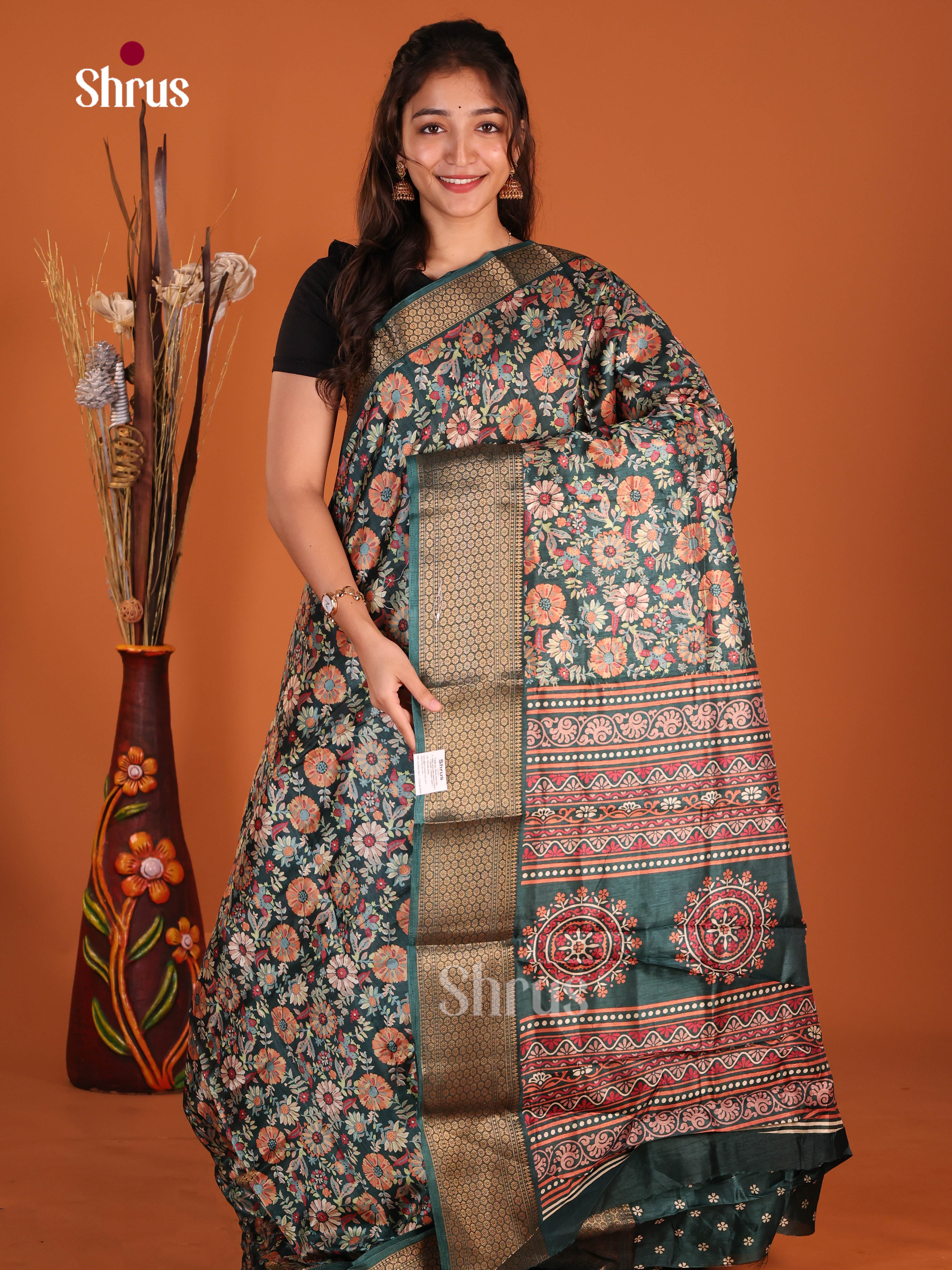 DJS10542 - Semi Crepe Saree - Shop on Shrus.com
