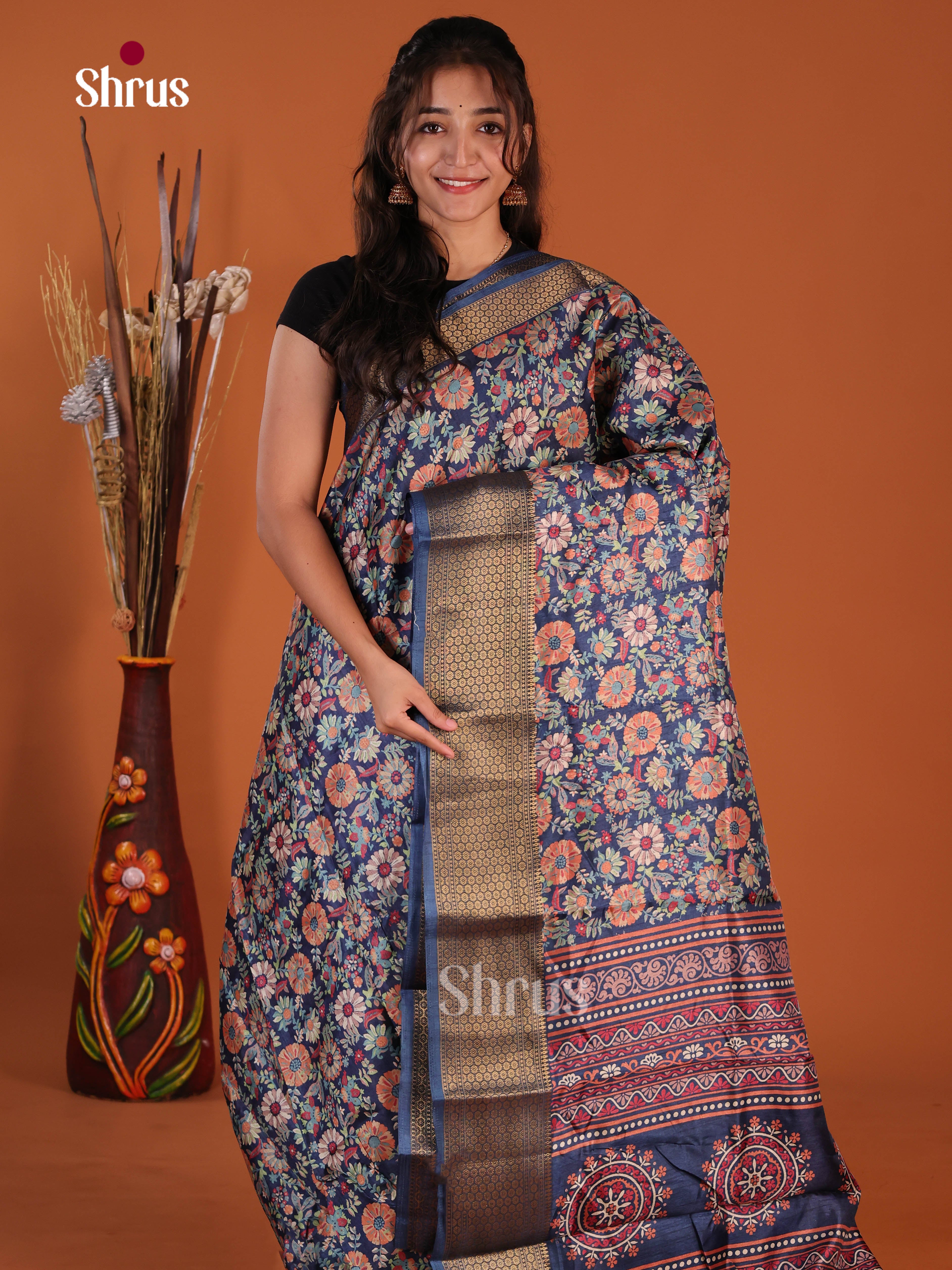 DJS10544 - Semi Crepe Saree - Shop on Shrus.com