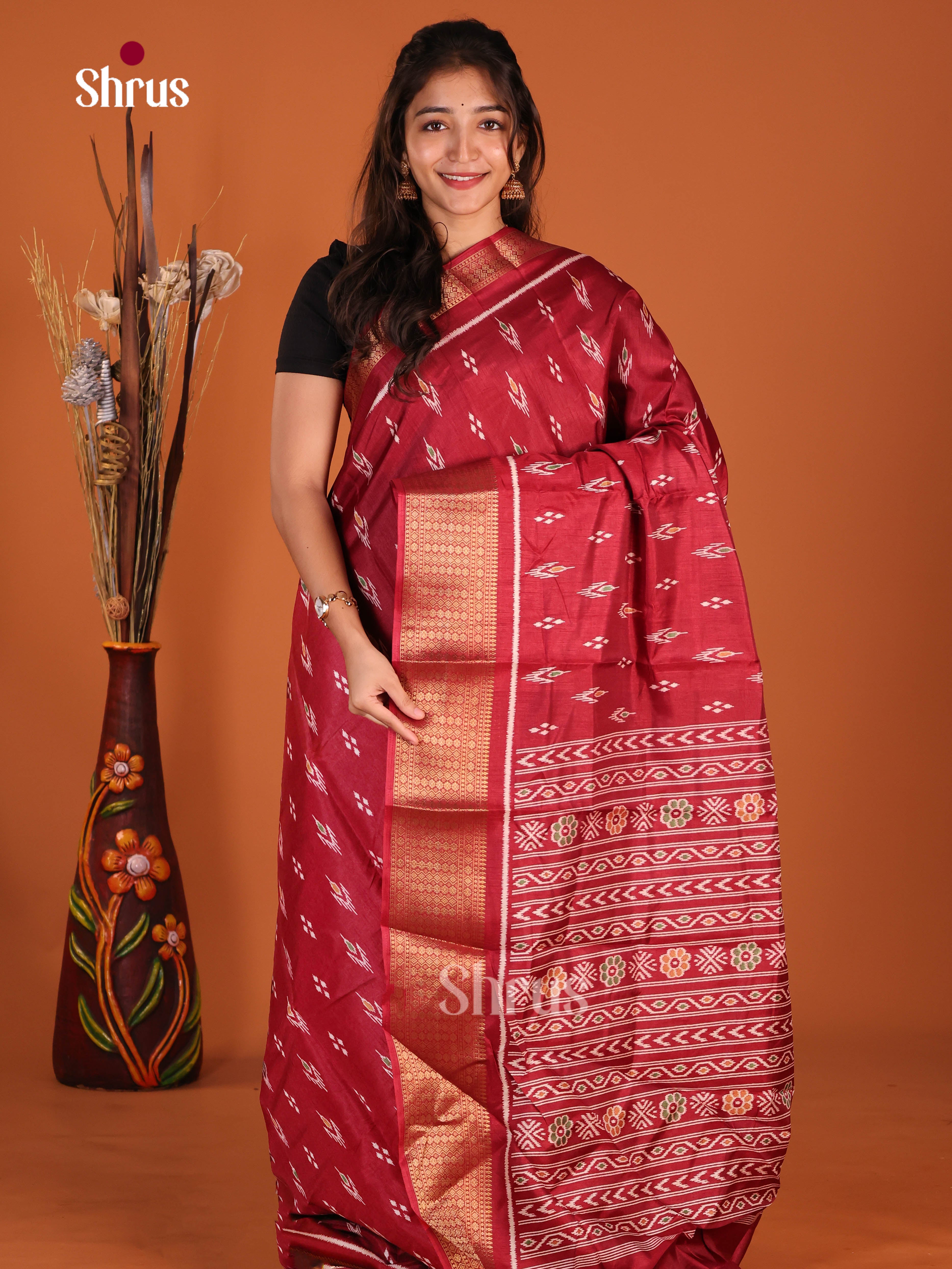 DJS10549 - Semi Crepe Saree - Shop on Shrus.com