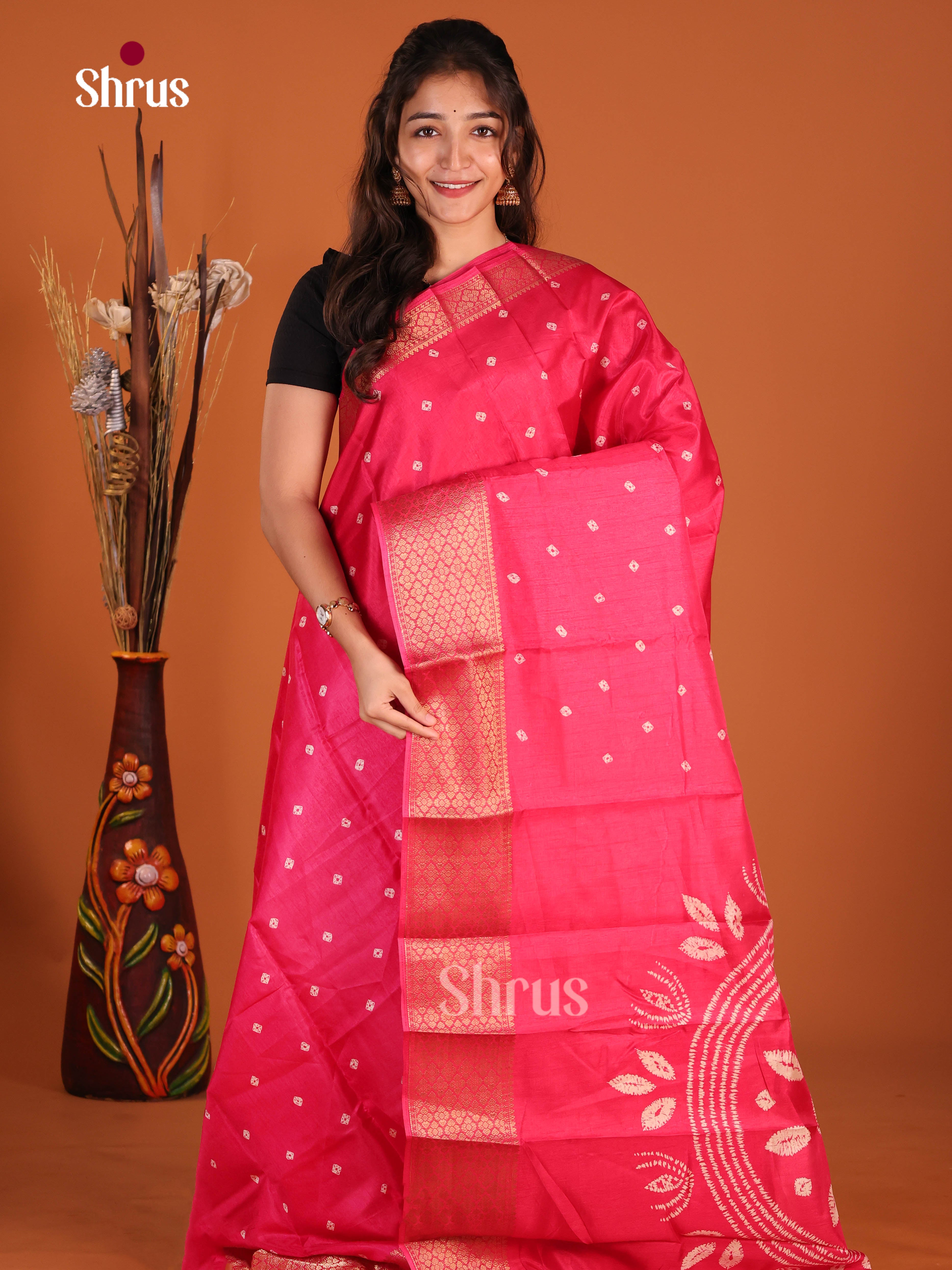 DJS10551 - Semi Crepe Saree - Shop on Shrus.com