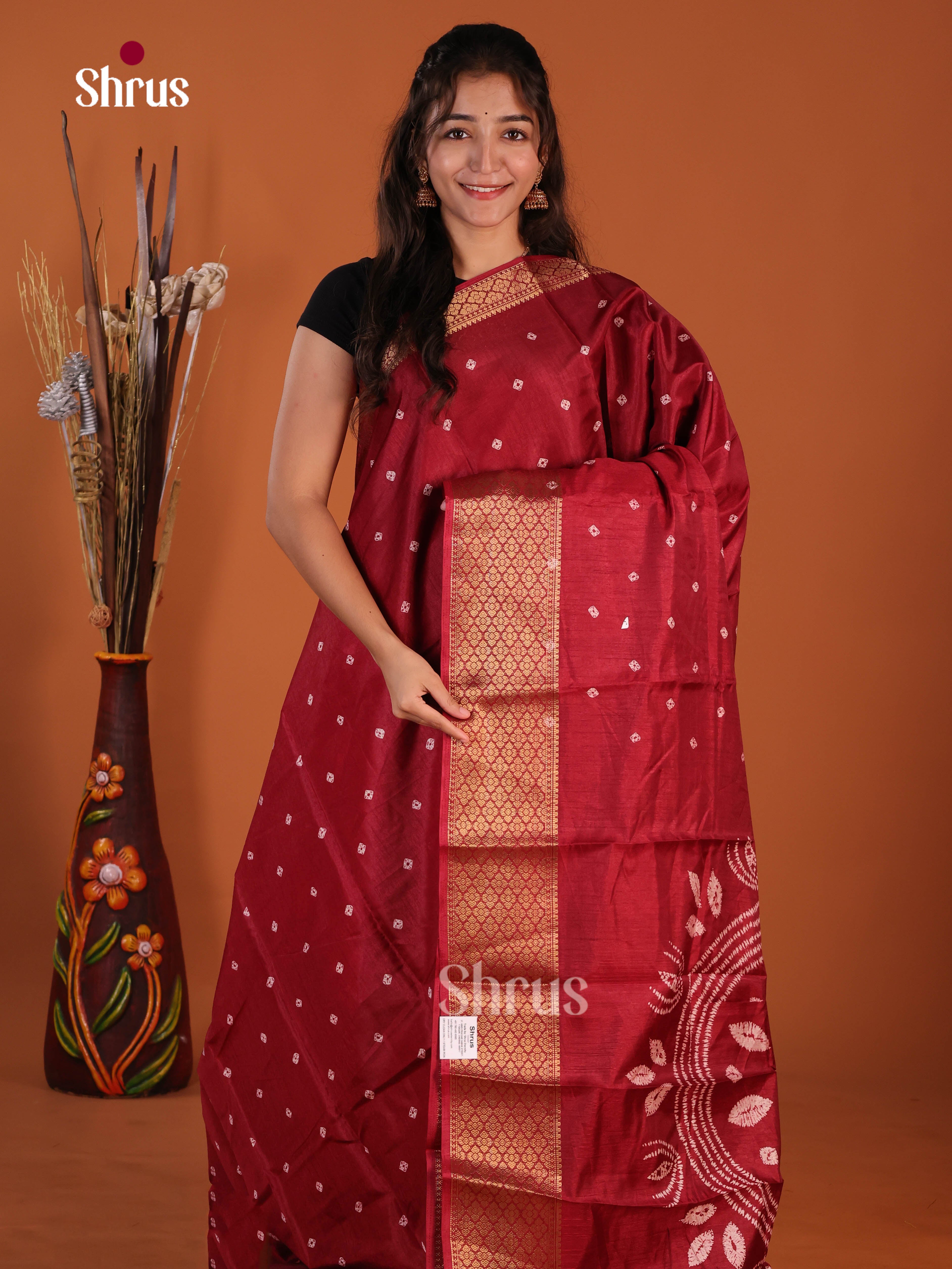 DJS10553 - Semi Crepe Saree - Shop on Shrus.com