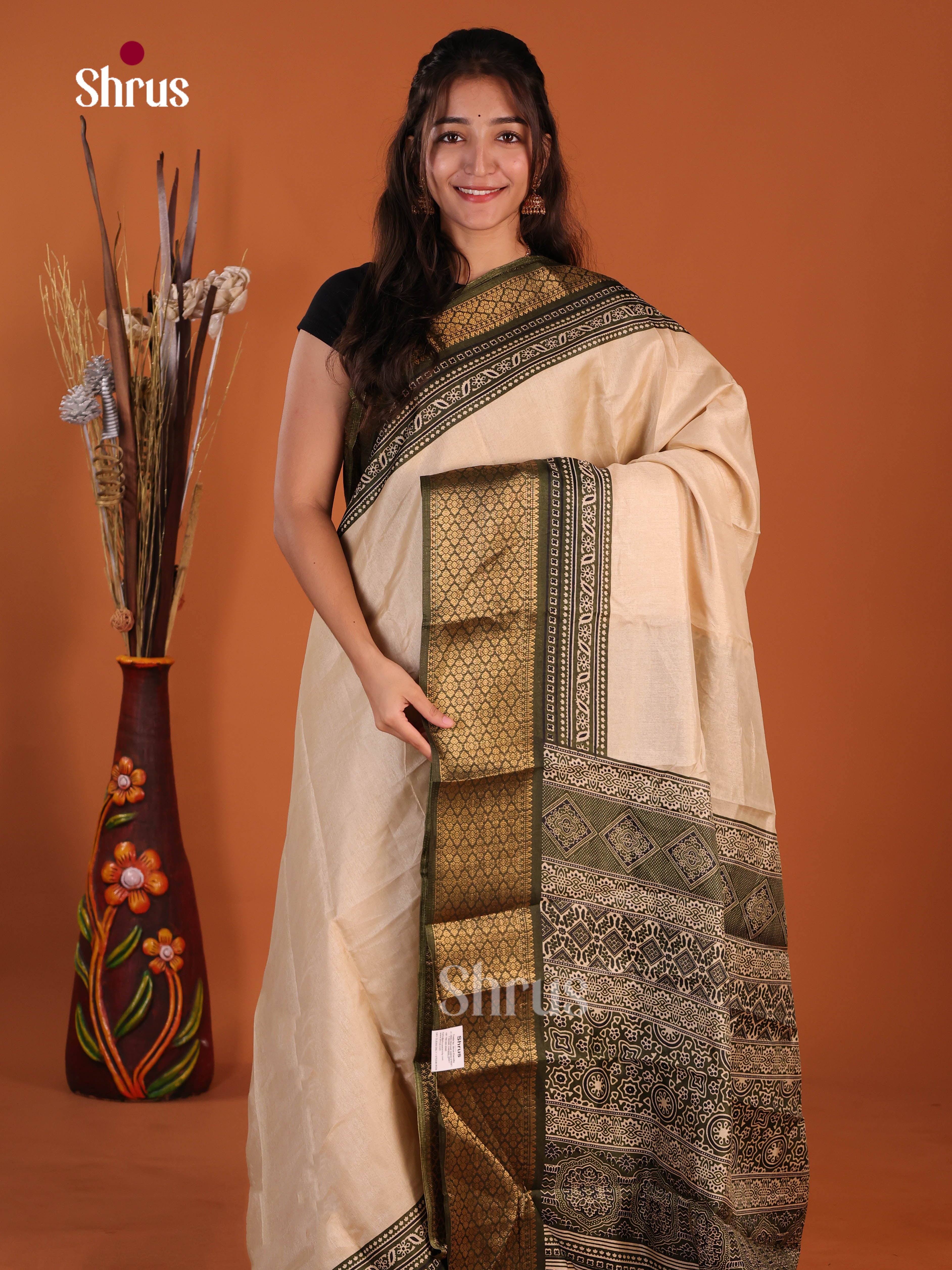 DJS10562 - Semi Crepe Saree - Shop on Shrus.com