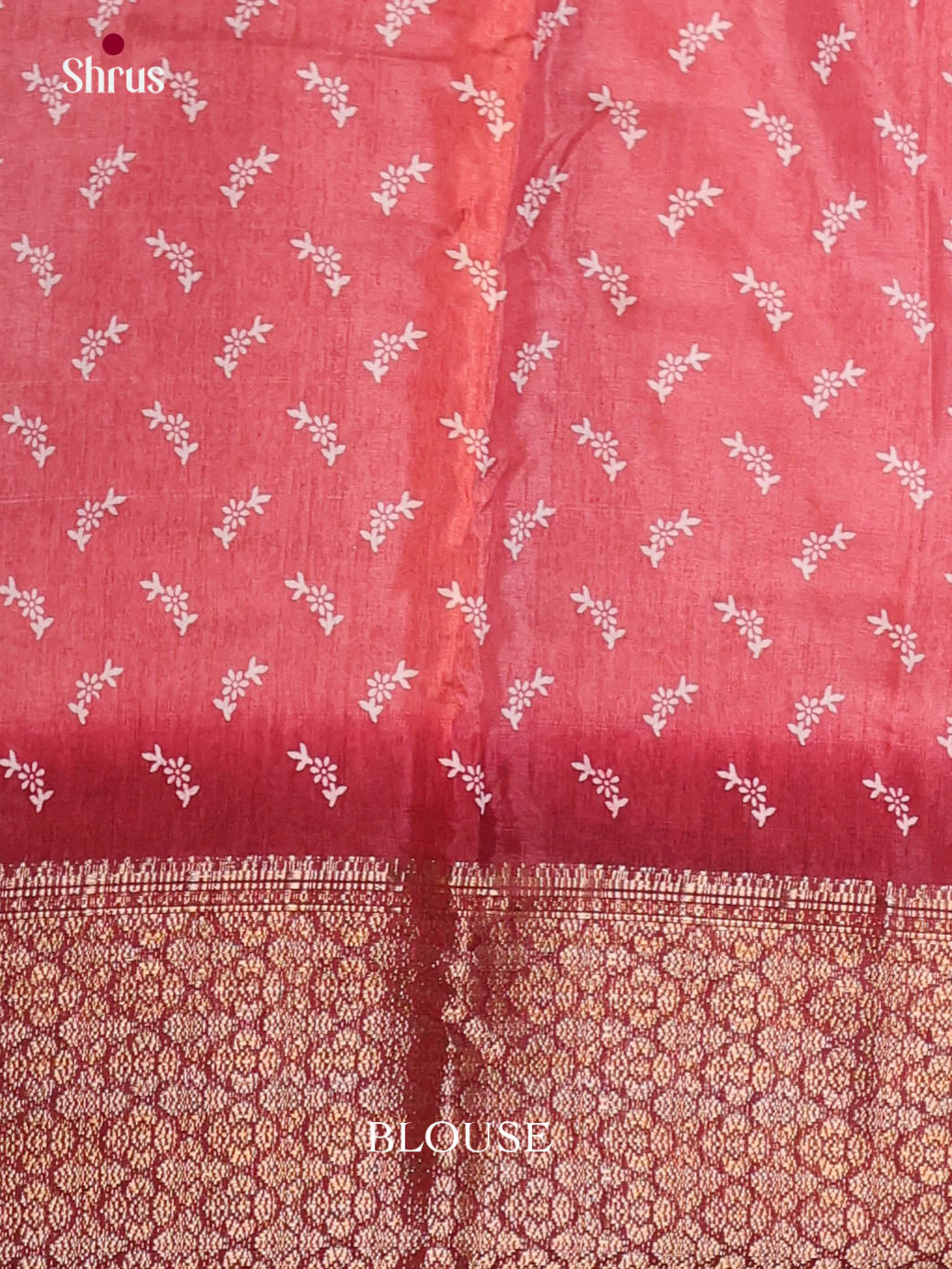 Pink & Maroon - Semi Crepe Saree - Shop on Shrus.com