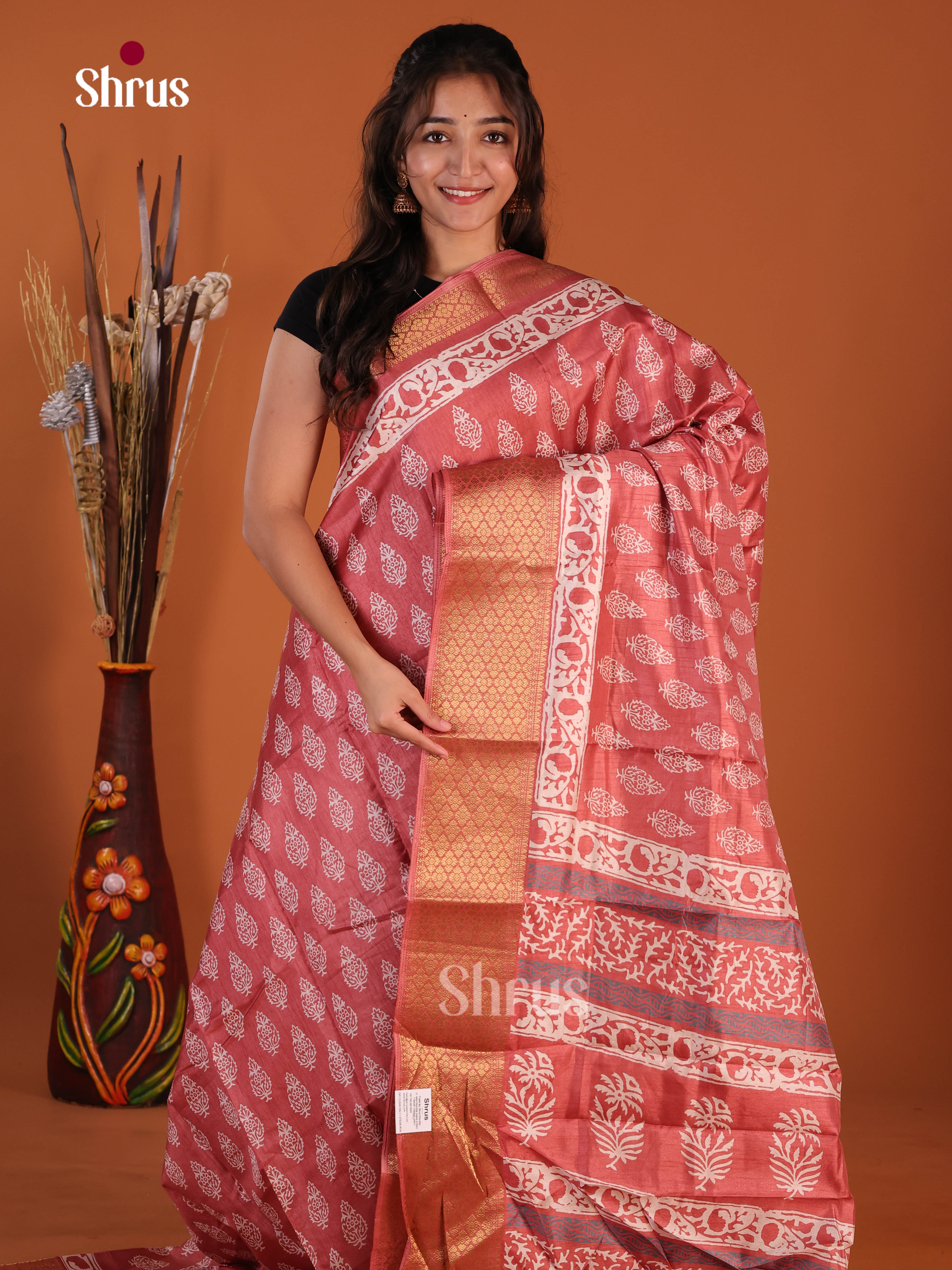 DJS10583 - Semi Crepe Saree - Shop on Shrus.com
