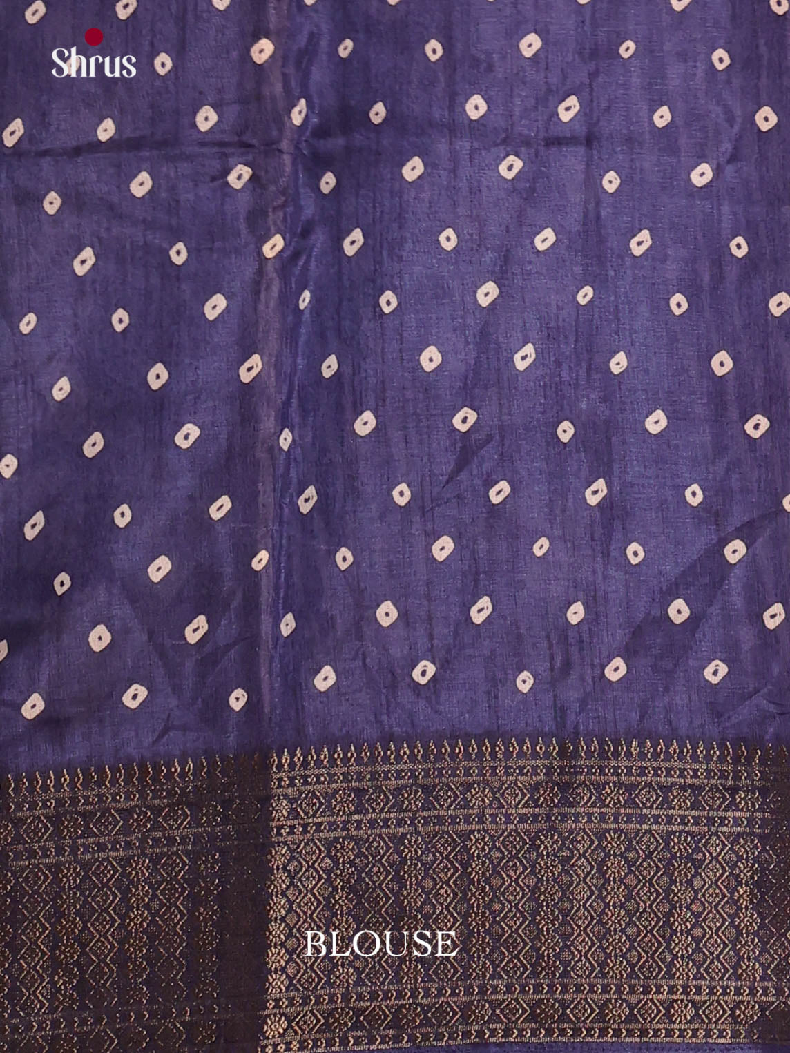 Blue - Semi Crepe Saree