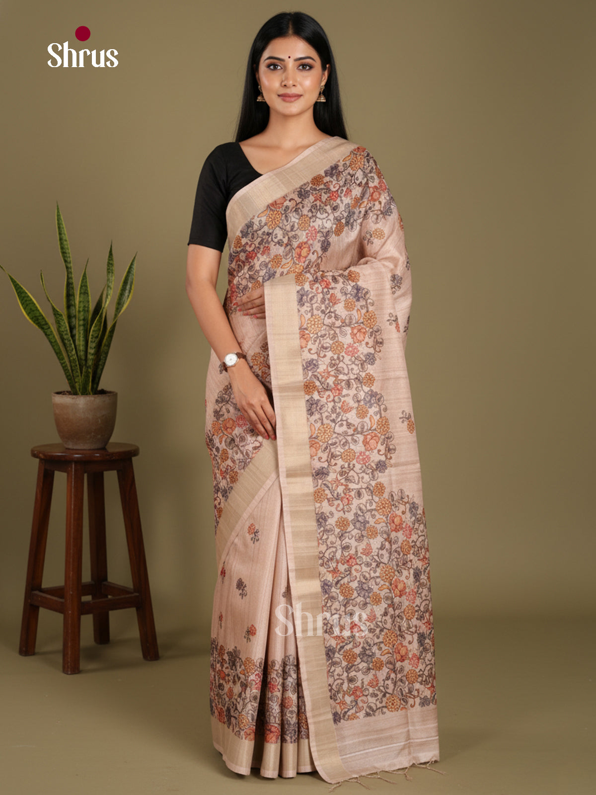 DJS11018 - Semi Gicha Saree