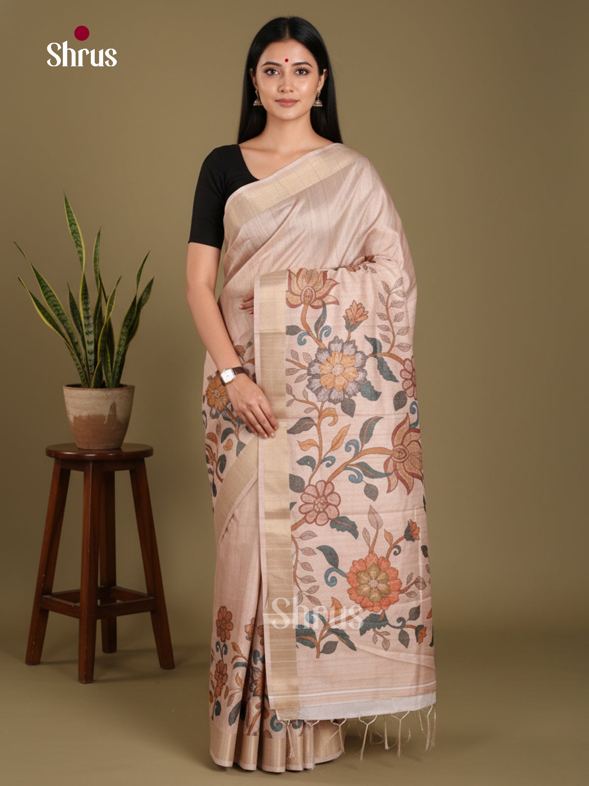 DJS11025 - Semi Gicha Saree