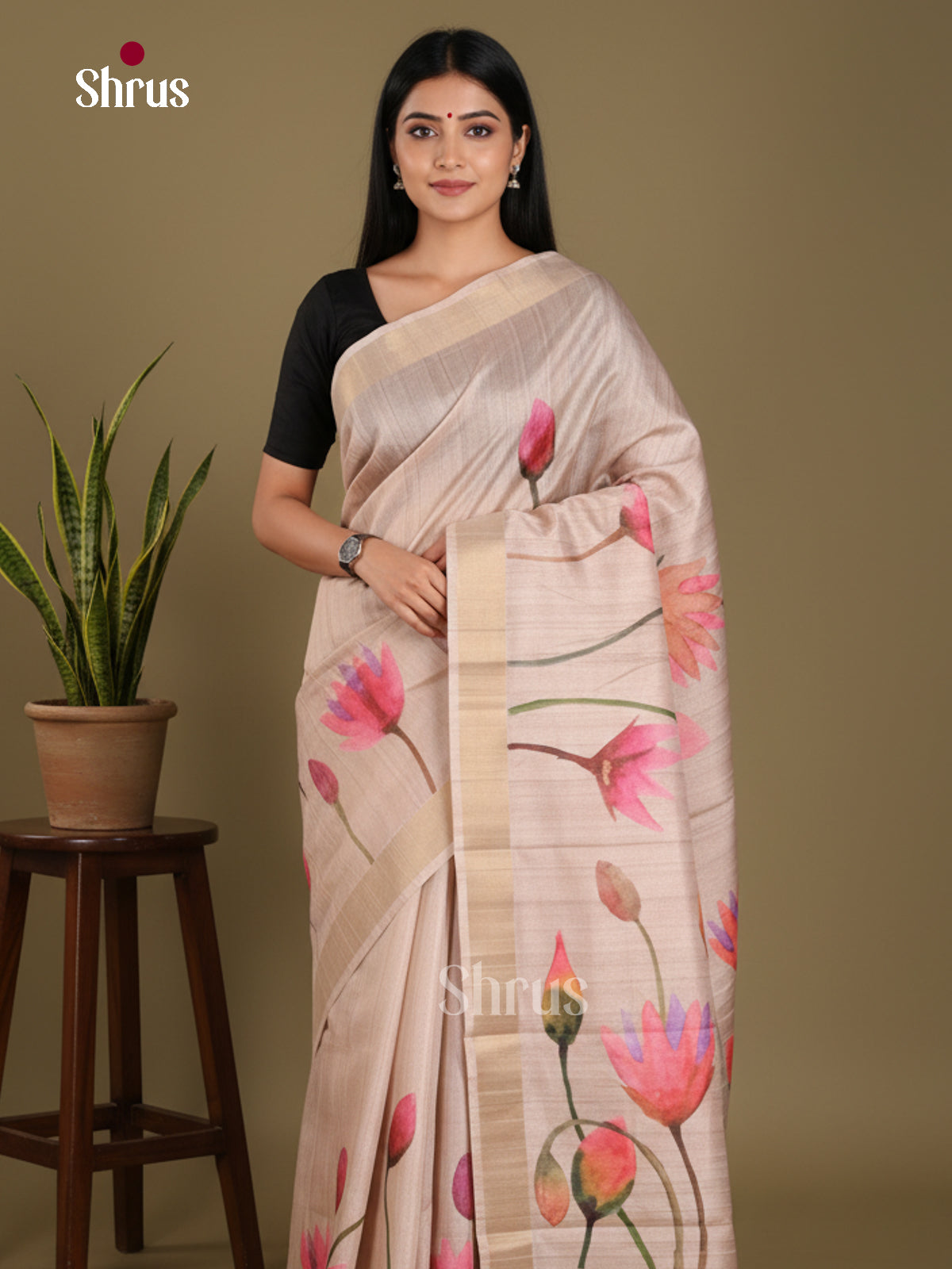 DJS11029 - Semi Gicha Saree