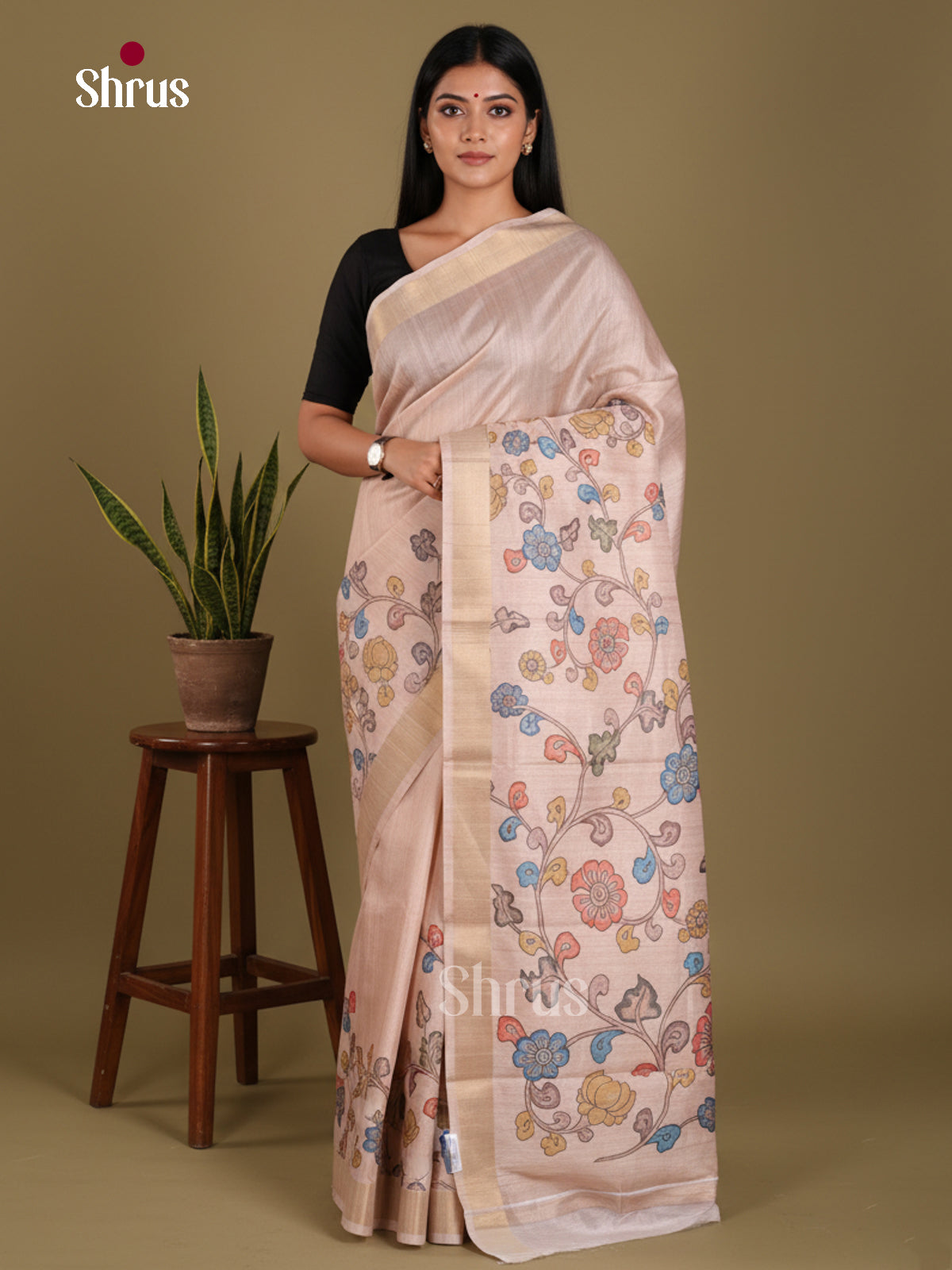 DJS11035 - Semi Gicha Saree