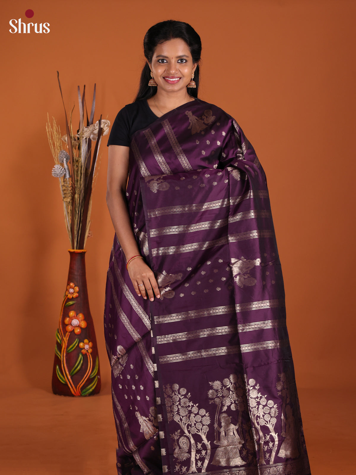 Jamun - Semi Softsilk Saree