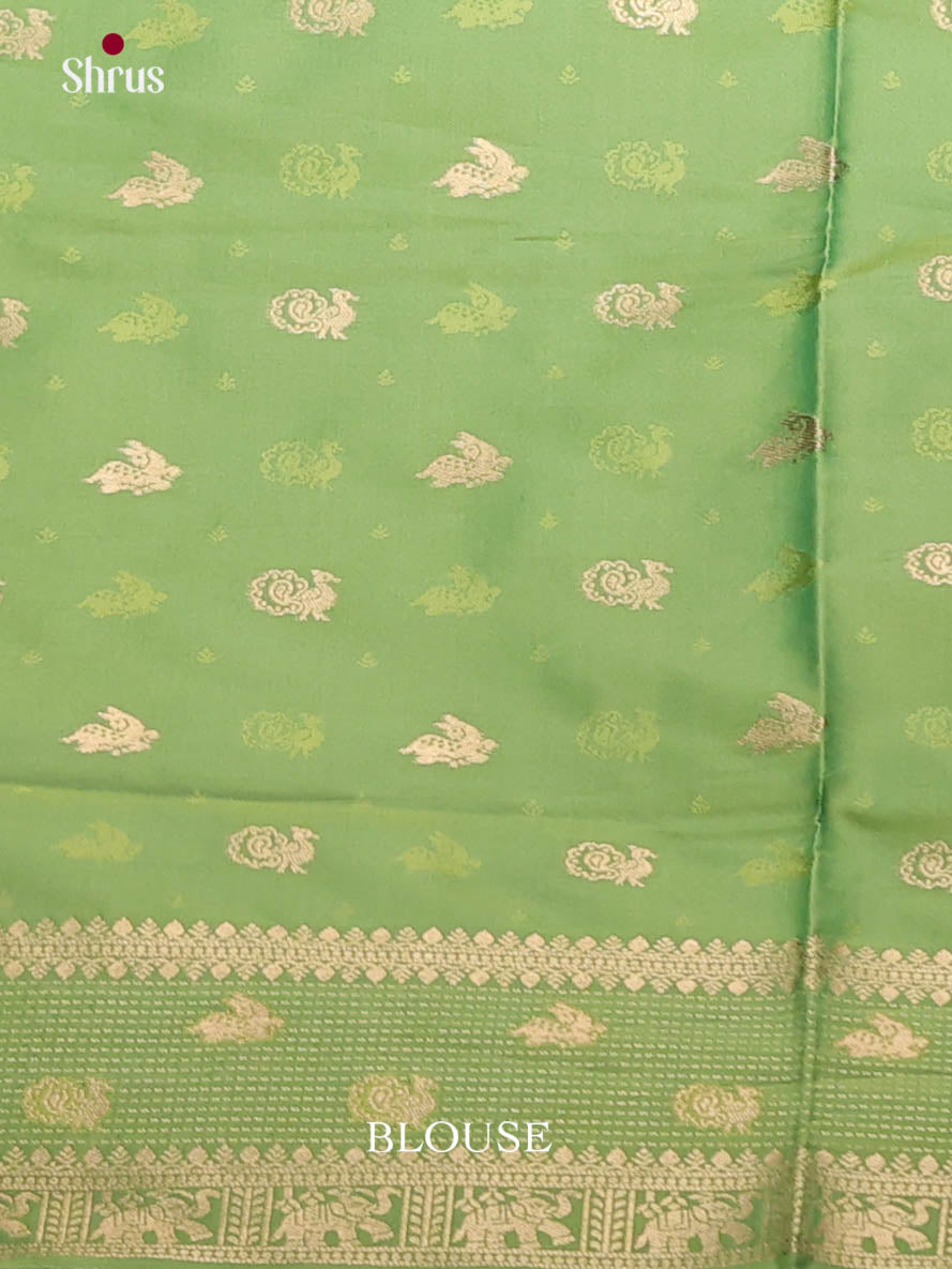 Green - Semi Softsilk Saree