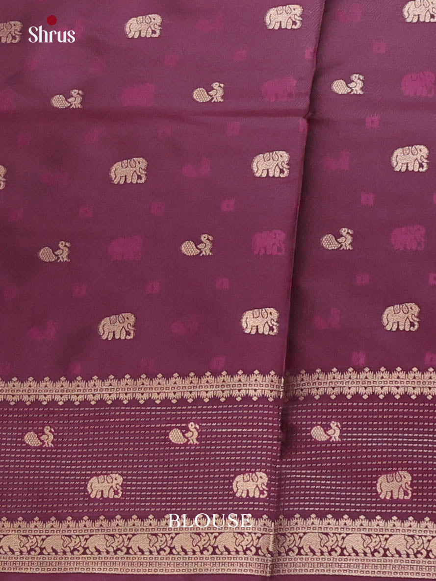 WIne- Semi Softsilk Saree