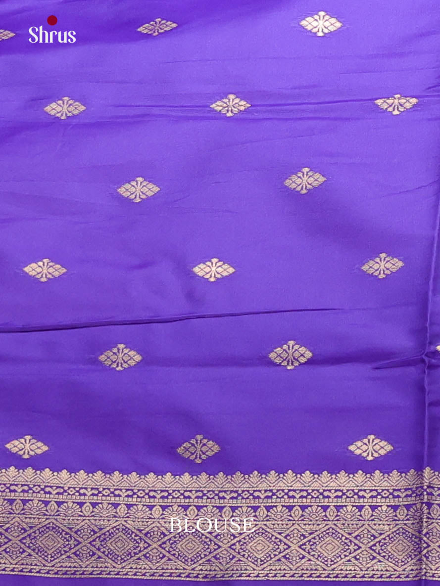 Blue - Semi Softsilk Saree