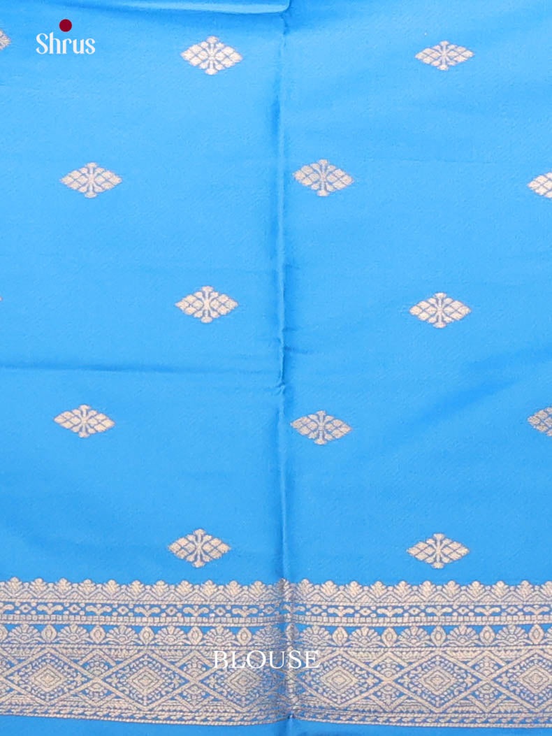 Blue - Semi Softsilk Saree