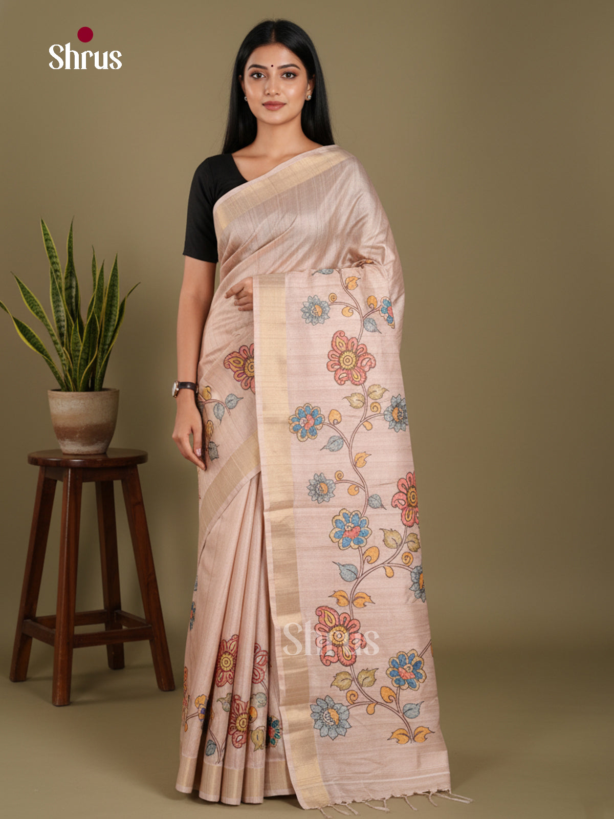 DJS13201 - Semi Gicha Saree