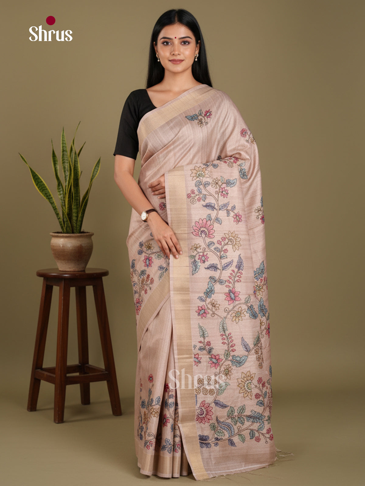 DJS13202 - Semi Gicha Saree