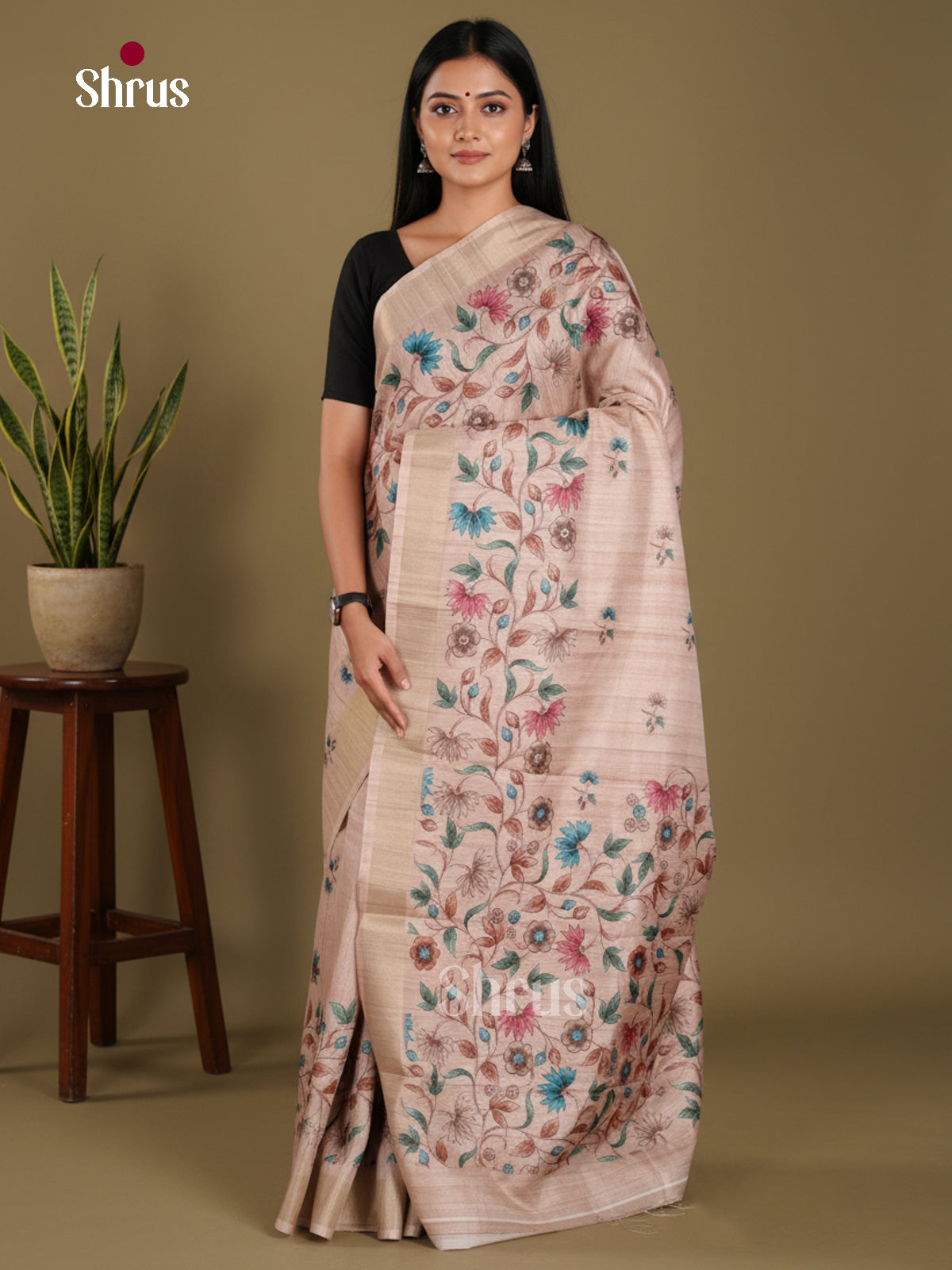 DJS13210 - Semi Gicha Saree
