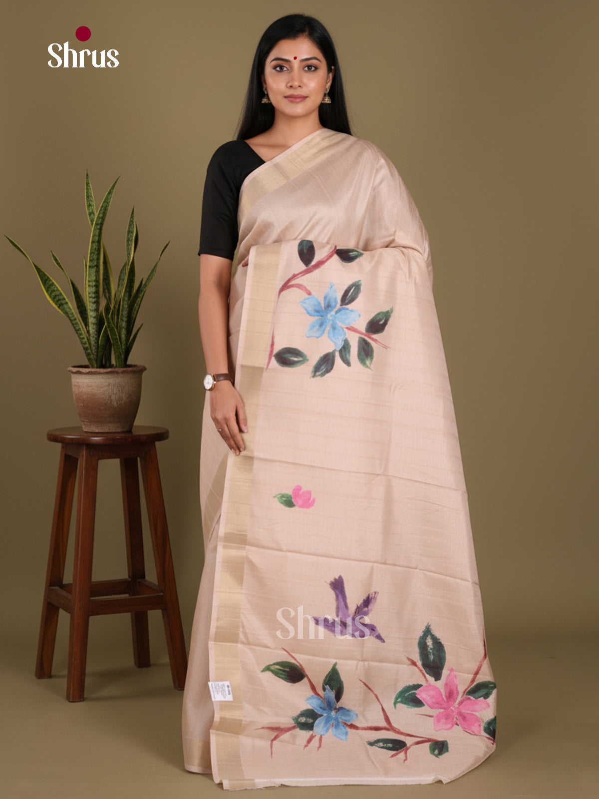 DJS13212 - Semi Gicha Saree
