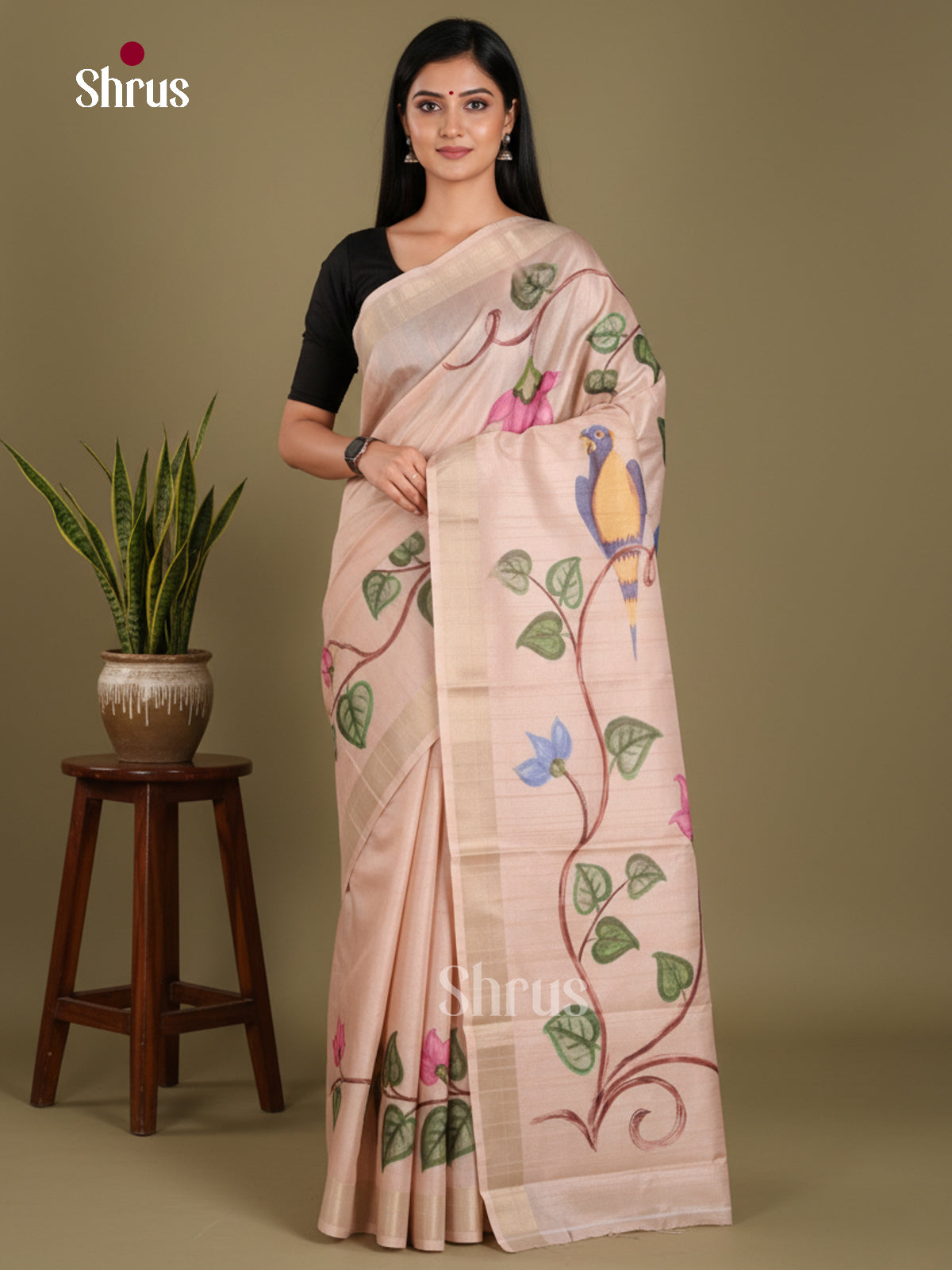 DJS13215 - Semi Gicha Saree