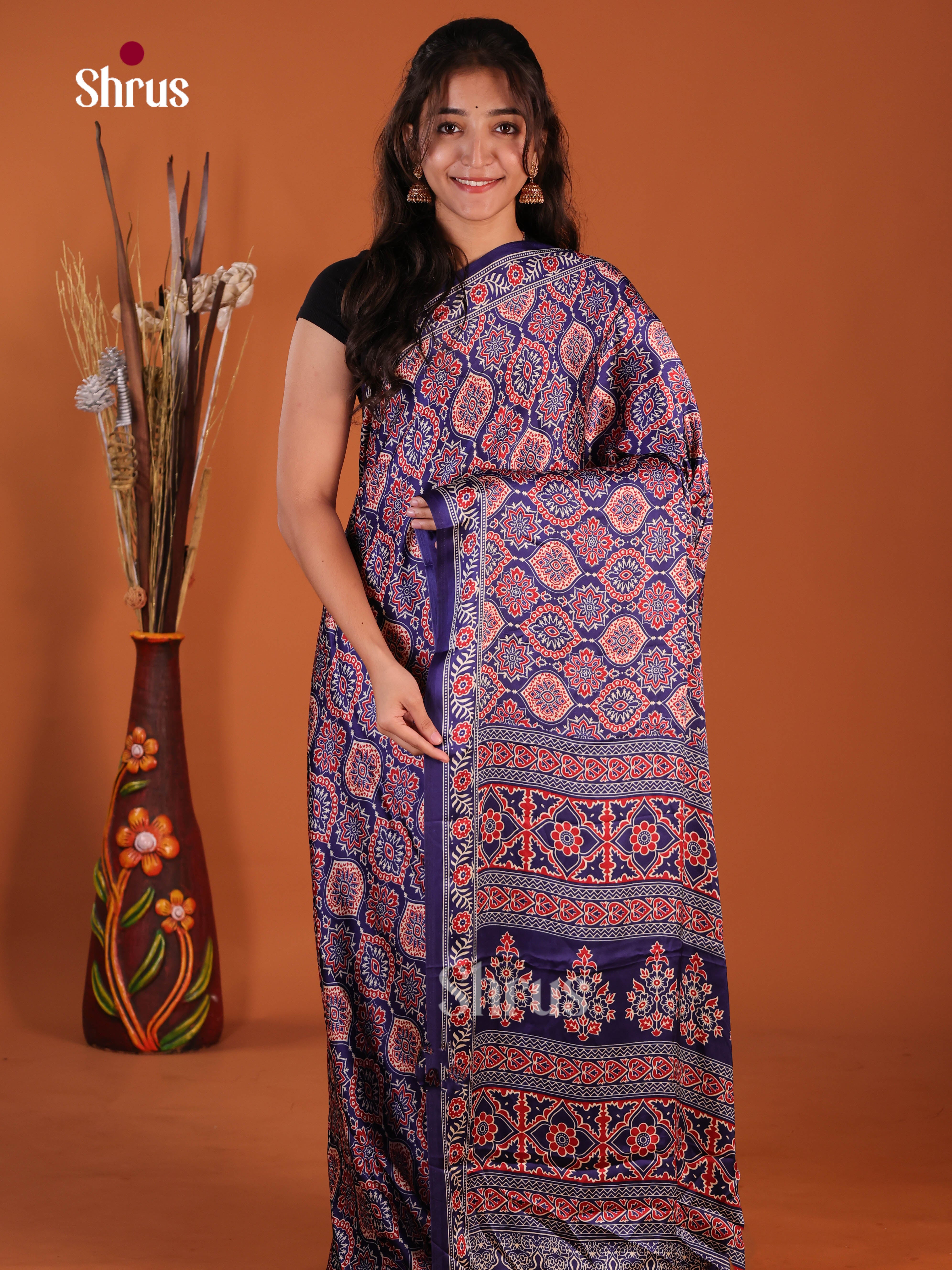 Blue - Semi Modal  Saree