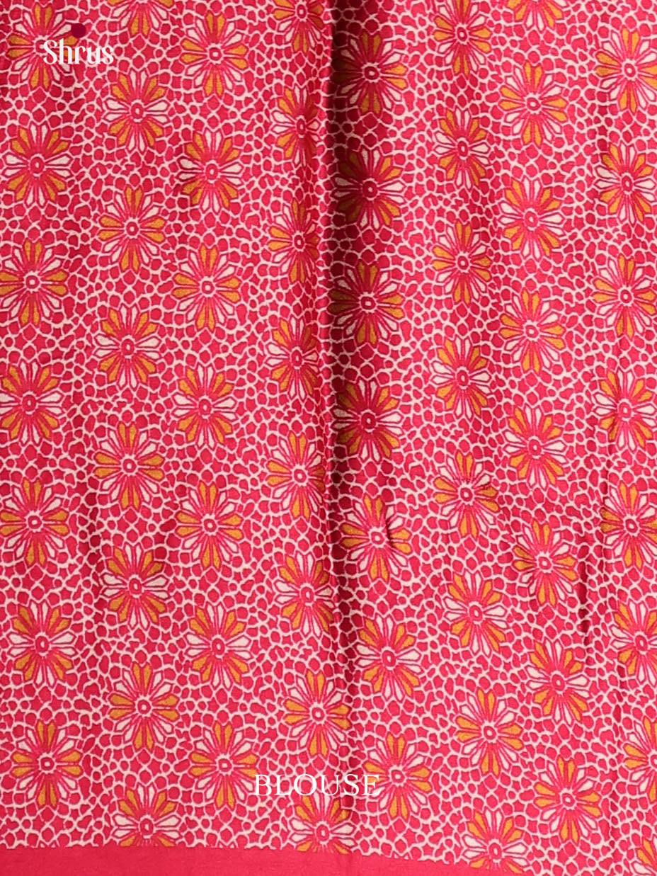 Cream & Mustard - Semi Modal  Saree